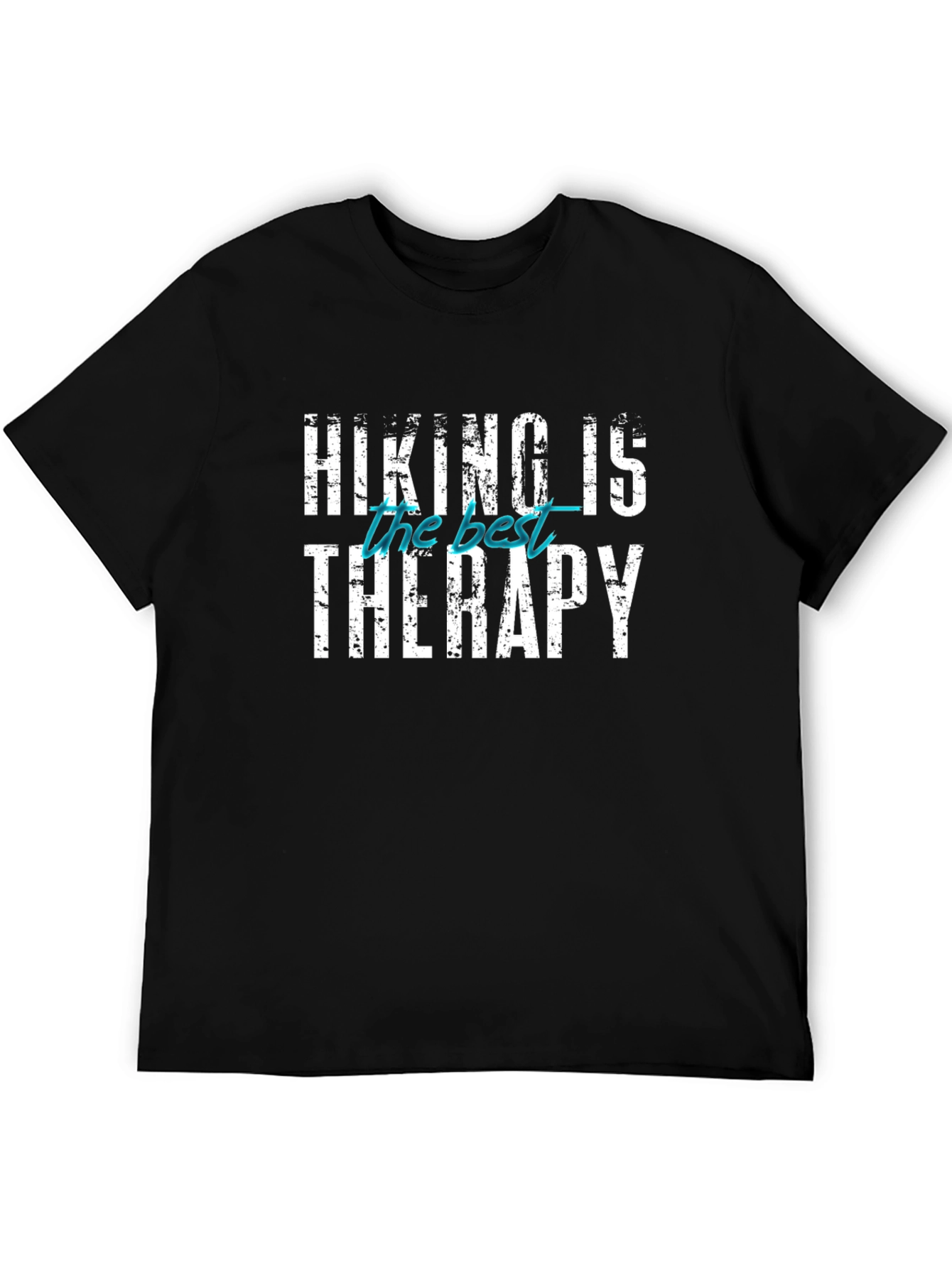 Black Hiking Is The Best Therapy T-Shirt view 5