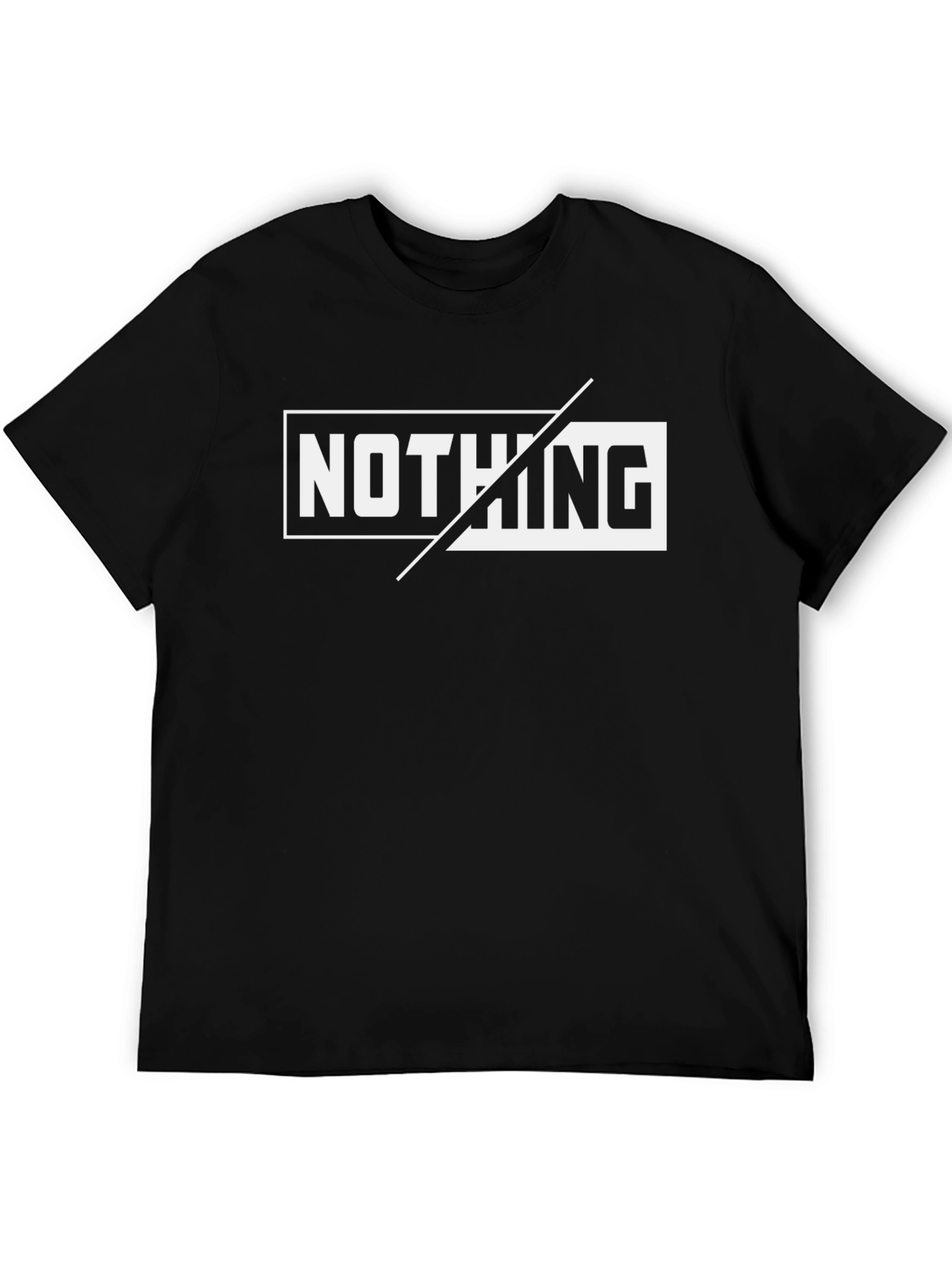 Black Nothing Crossed Out Graphic Black T-Shirt view 5