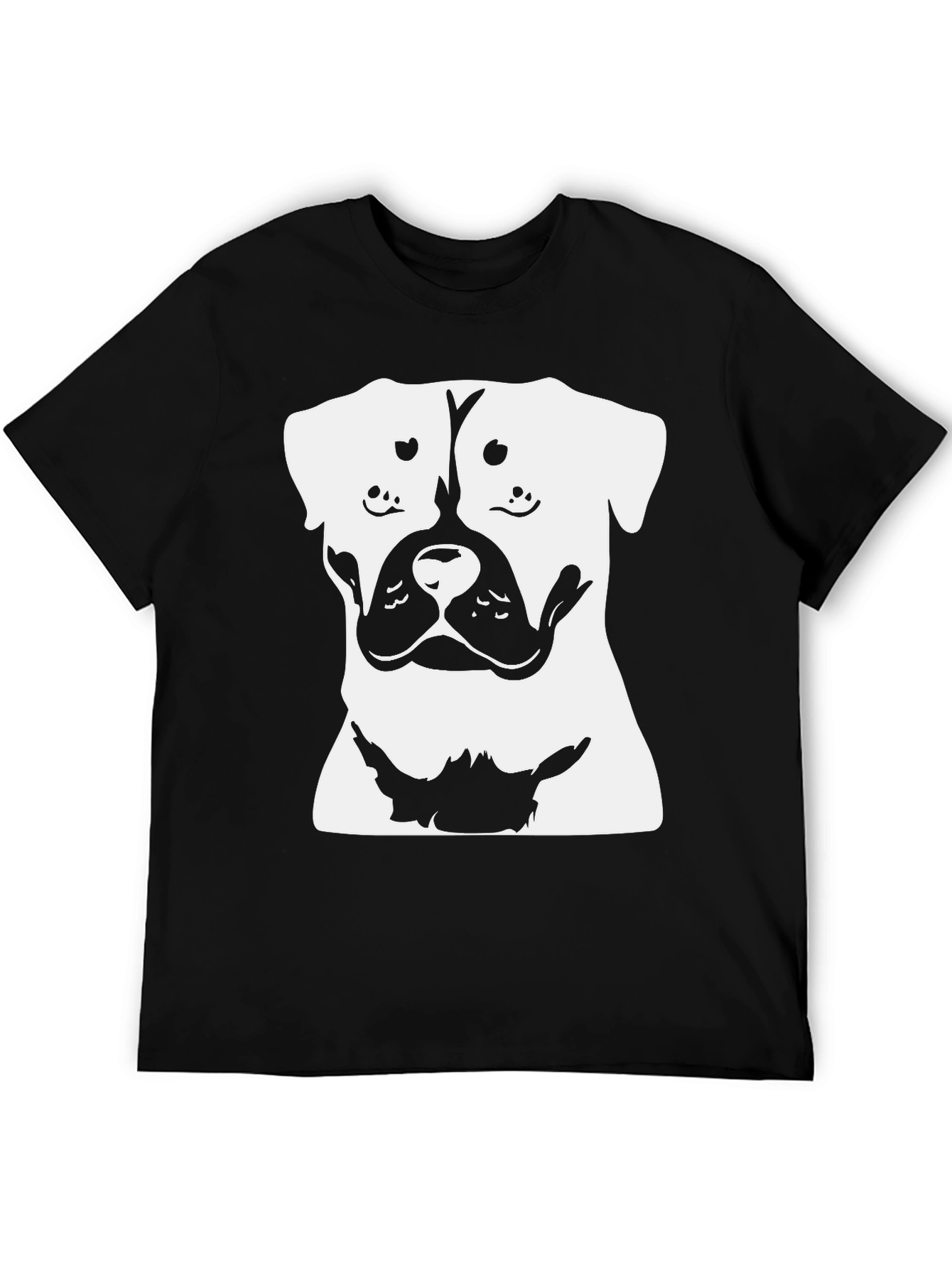 Black Dog Graphic T-Shirt - Black Cotton Blend view 5
