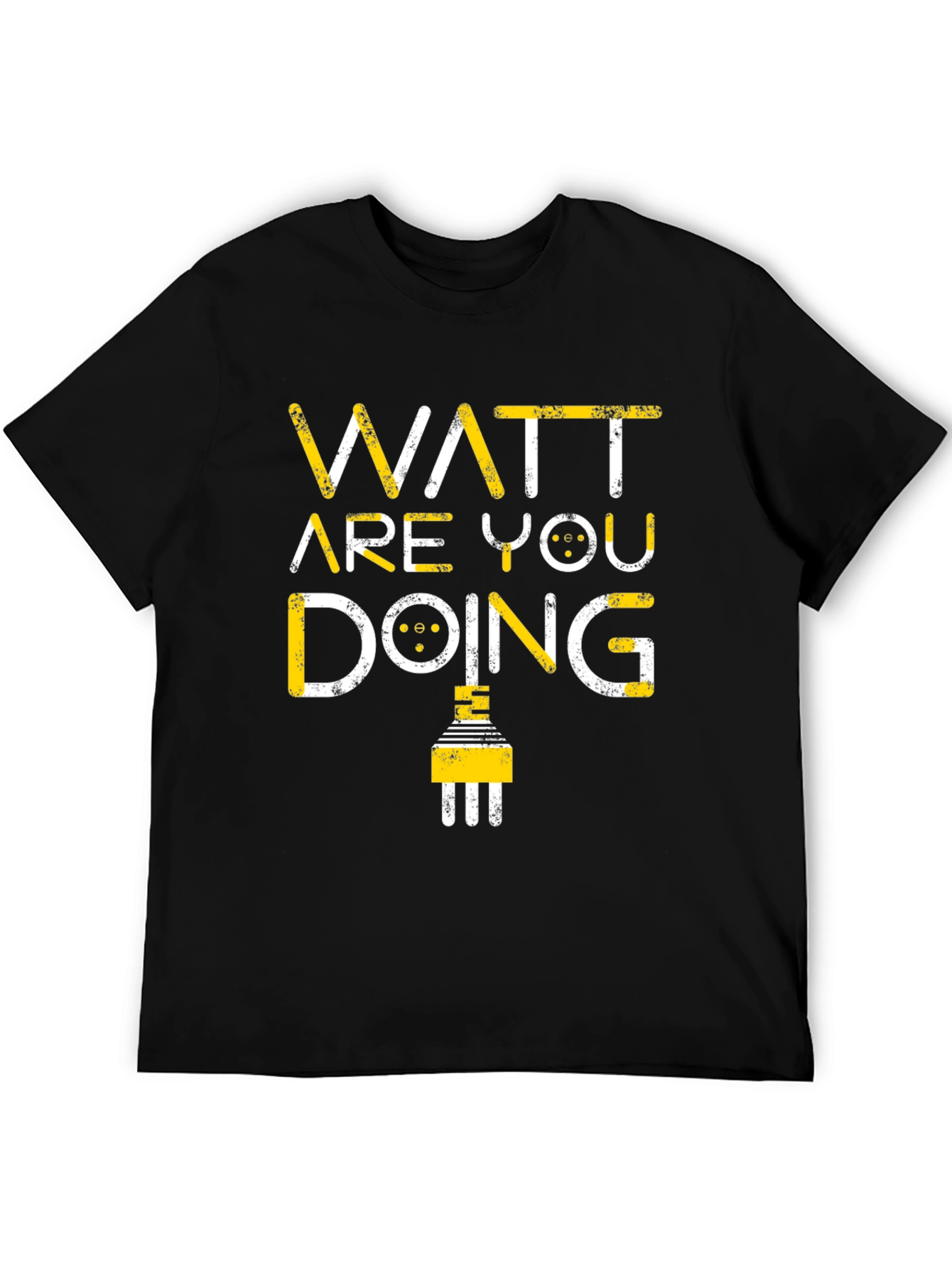 Black Watt Are You Doing Funny Electrical Pun T-Shirt view 5