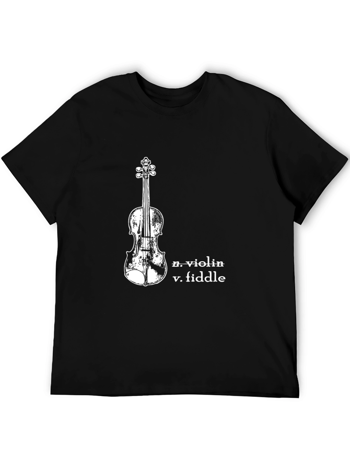 Black Violin Fiddle Graphic T-Shirt - Musician Tee view 5