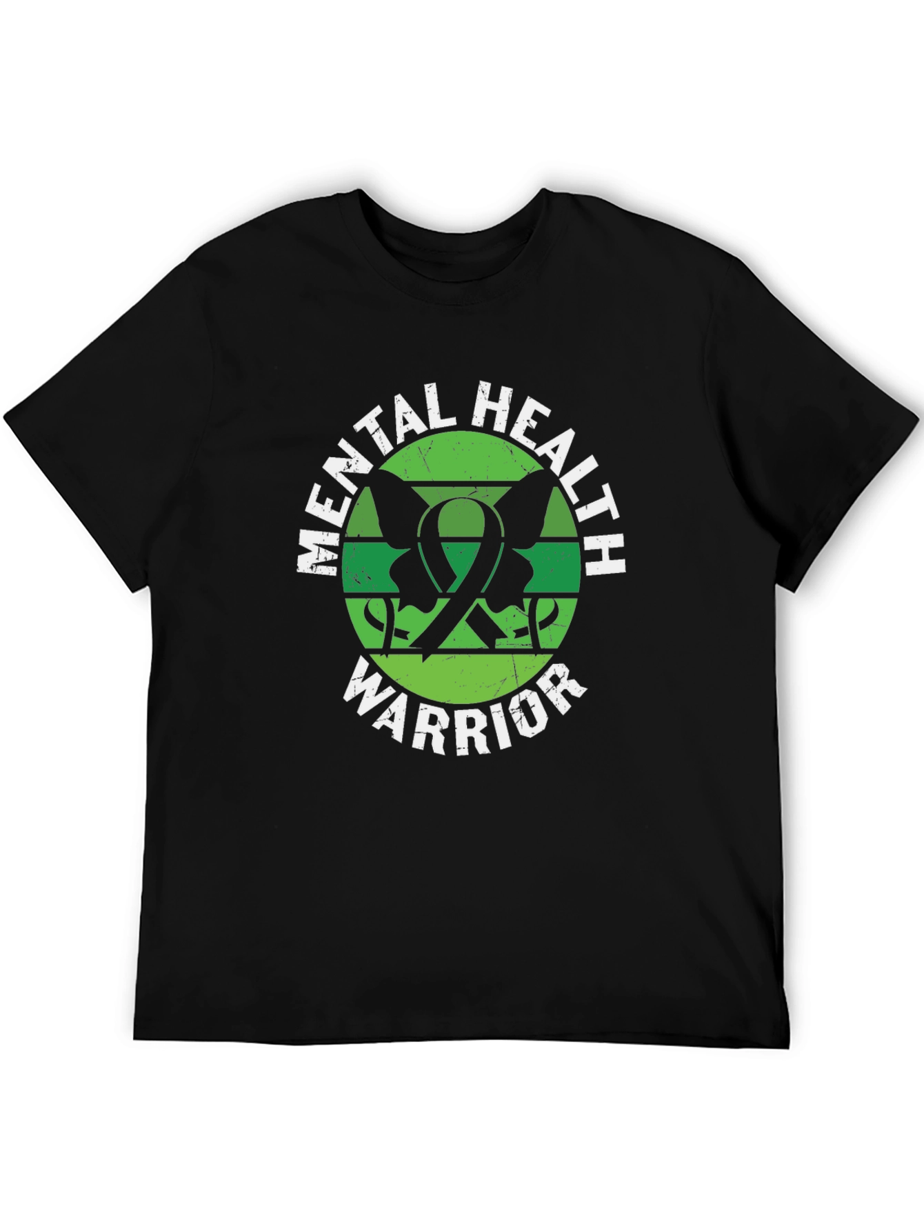 Black Mental Health Warrior Graphic Tee - Support Awareness view 5