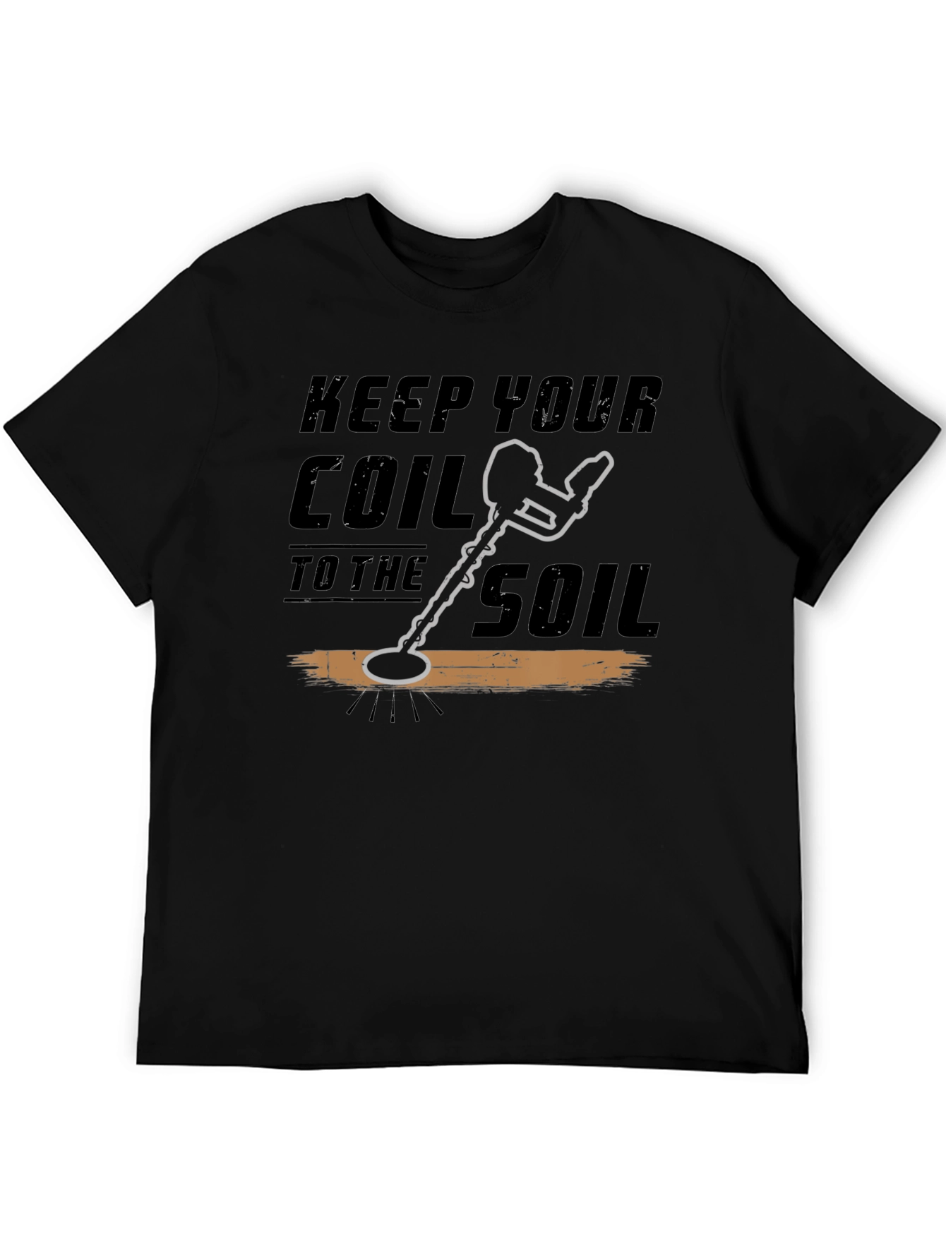 Black Keep Your Coil To The Soil Black T-Shirt view 5