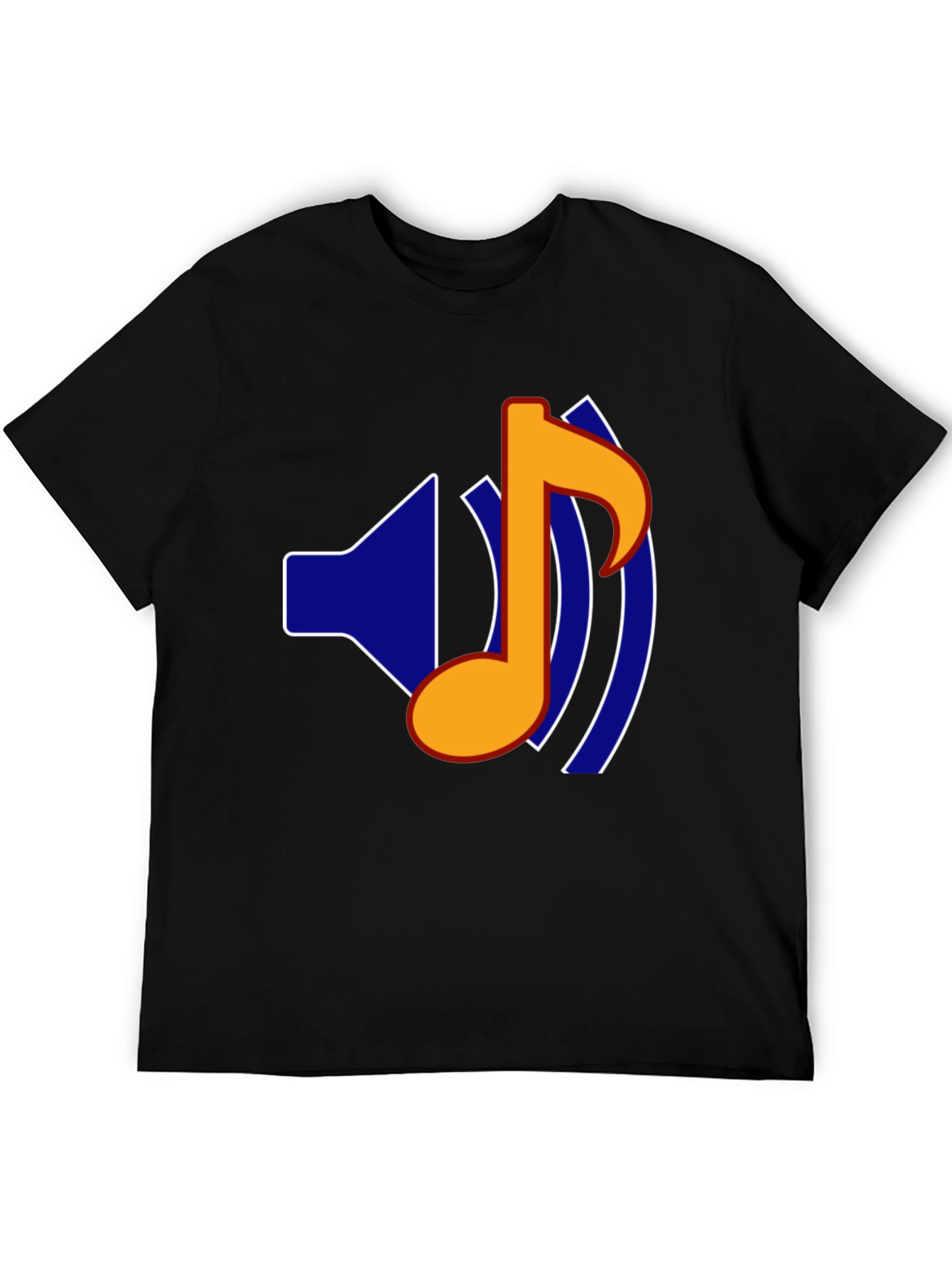 Black Music Note Graphic Black T-Shirt view 5