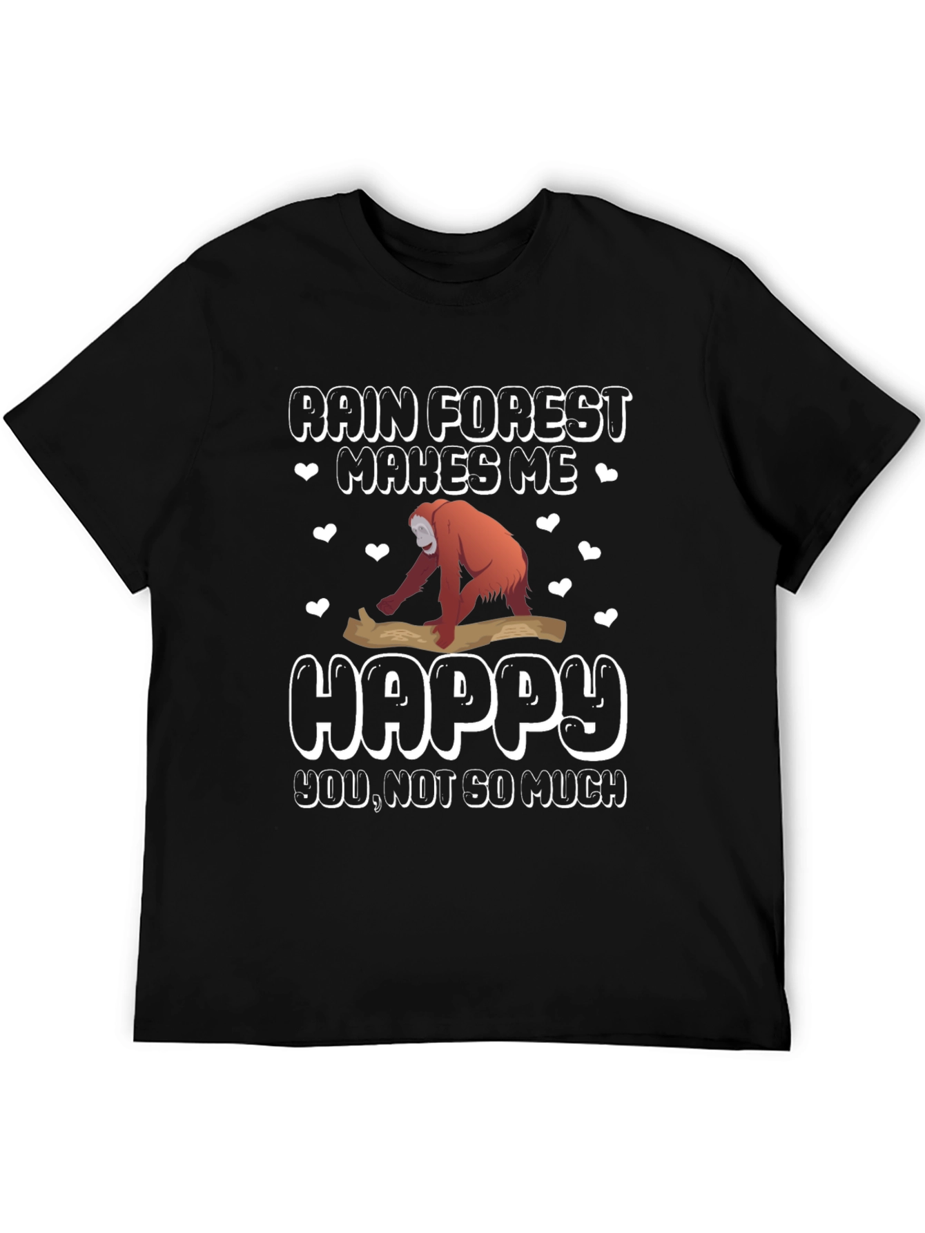 Black Rainforest Makes Me Happy Graphic T-Shirt view 5