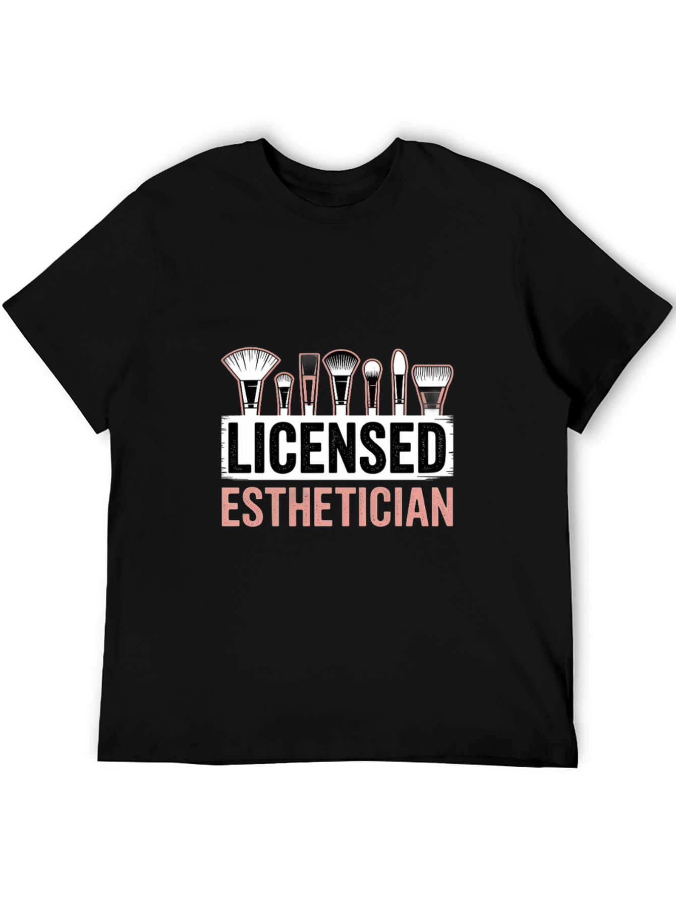 Black Licensed Esthetician T-Shirt Makeup Artist Cosmetology Tee view 5