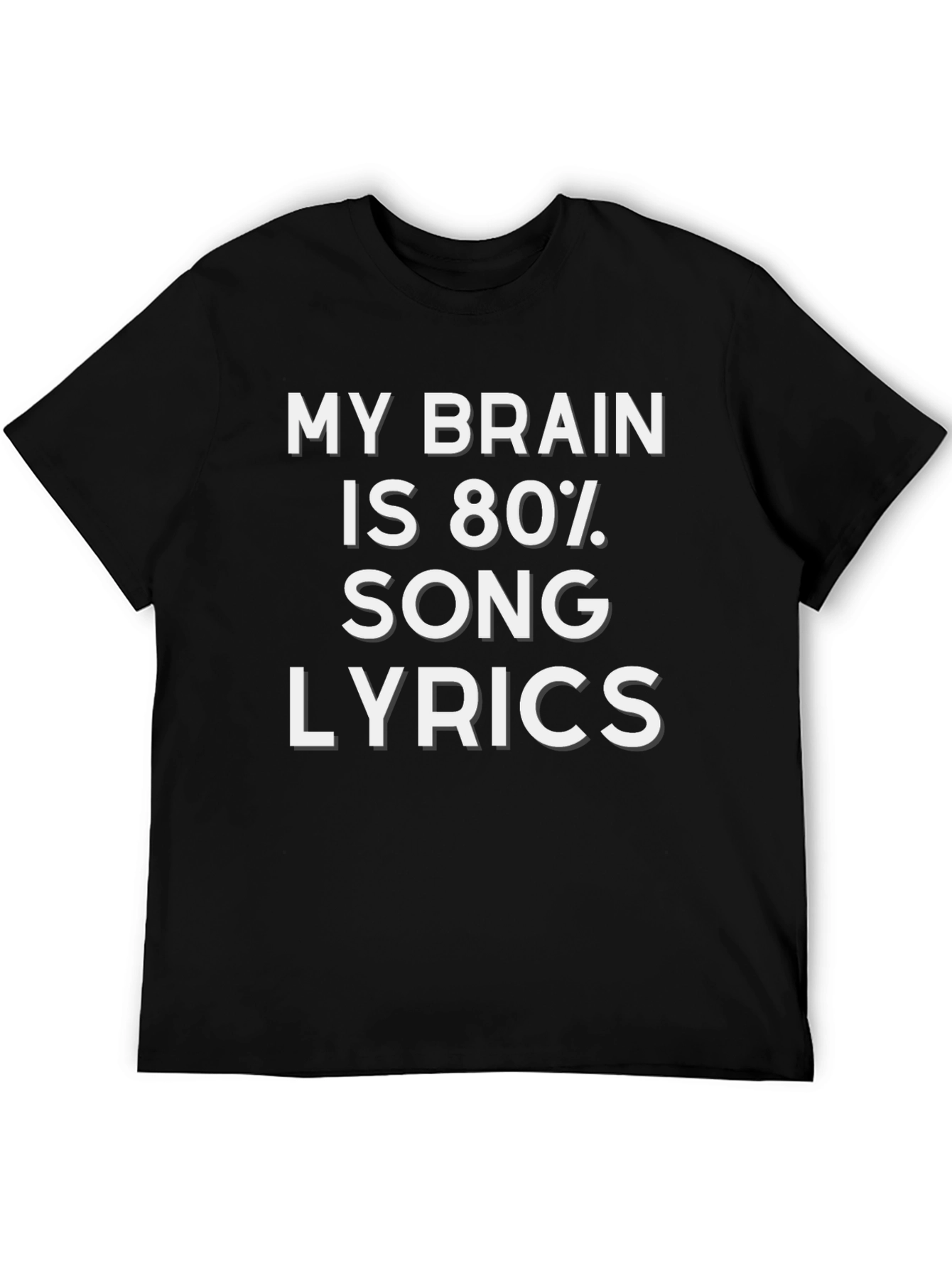 Black Song Lyric T-Shirt: Funny Music Lover Tee view 5