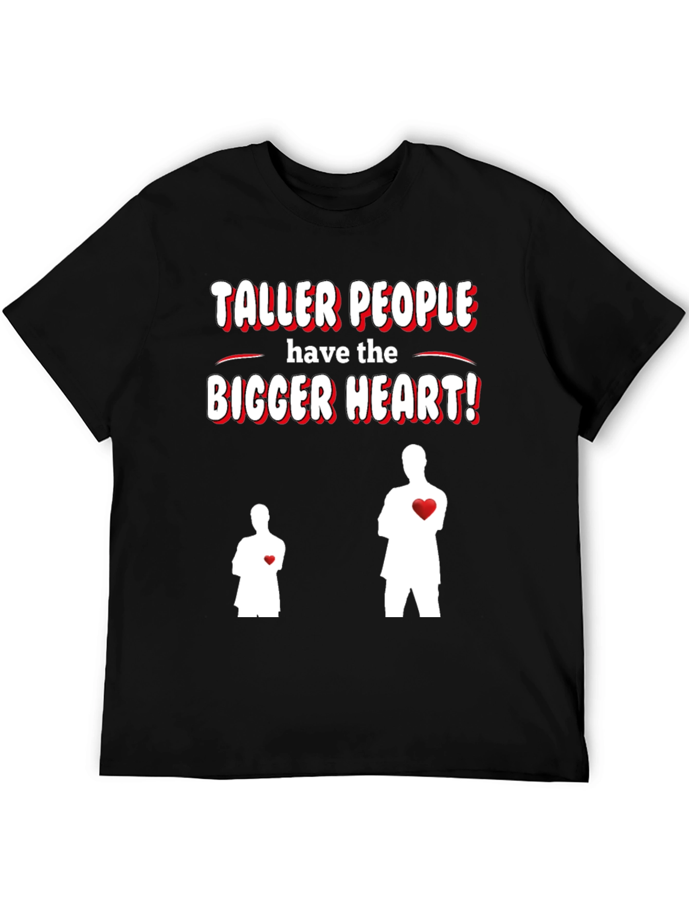 Black Taller People Bigger Heart Graphic T-Shirt view 5