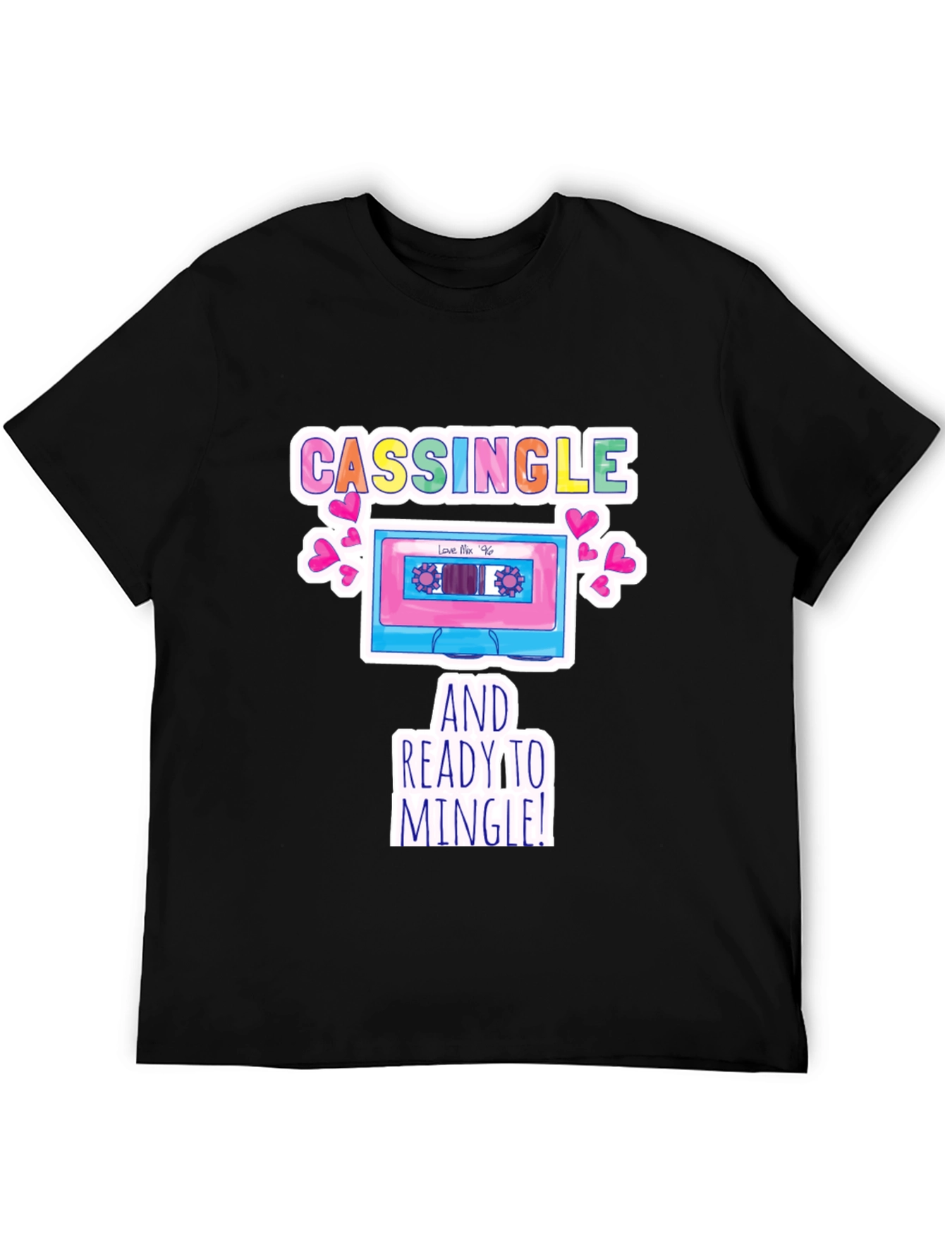 Black Cassingle and Ready to Mingle T-Shirt view 5