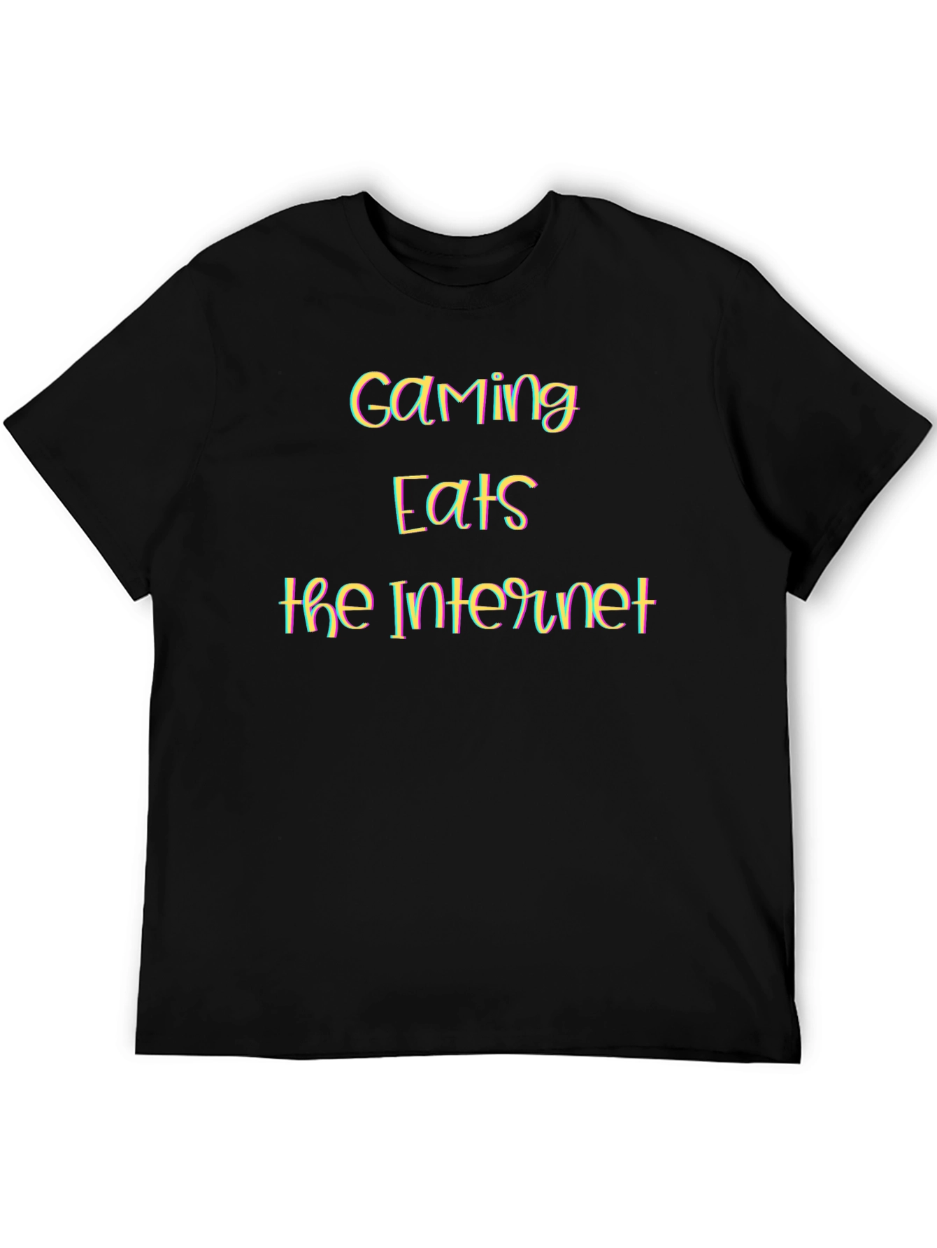 Black Gaming Eats the Internet Graphic Tee - Black view 5