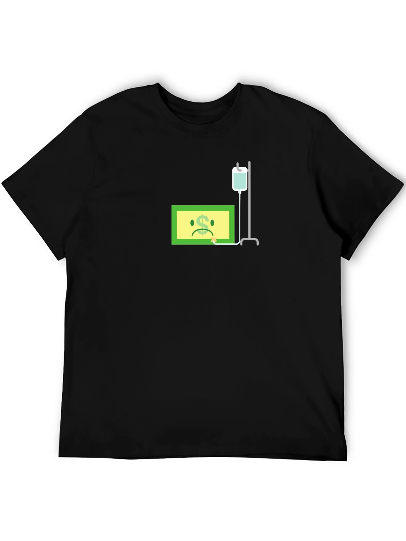 Black Funny Sick Dollar Bill T-Shirt view 5