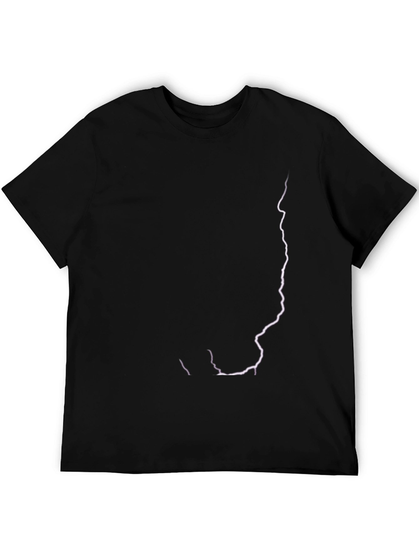 Black Electric Lightning Bolt Black T-Shirt view 5