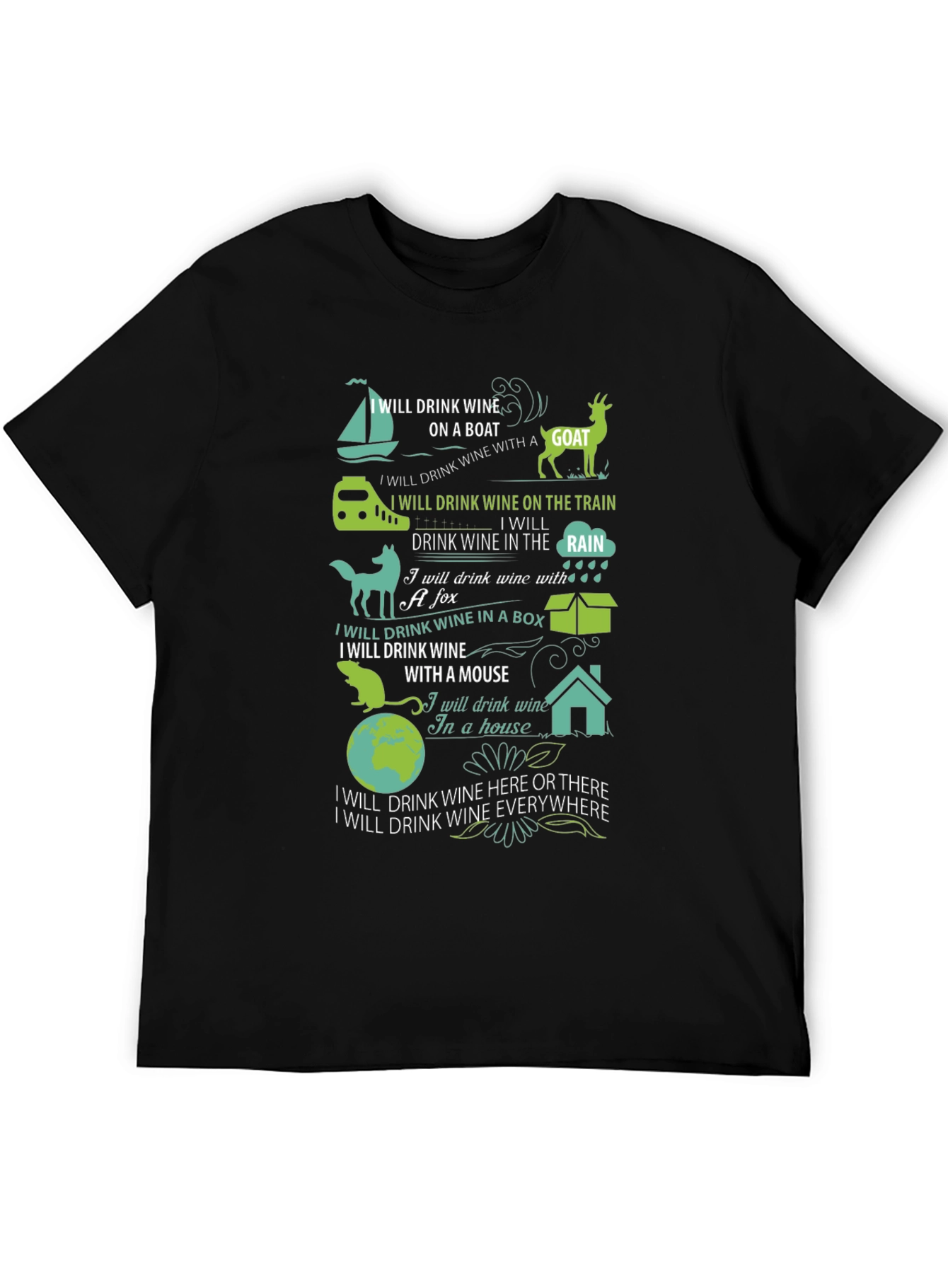 Black Wine Lover's Everywhere T-Shirt view 5