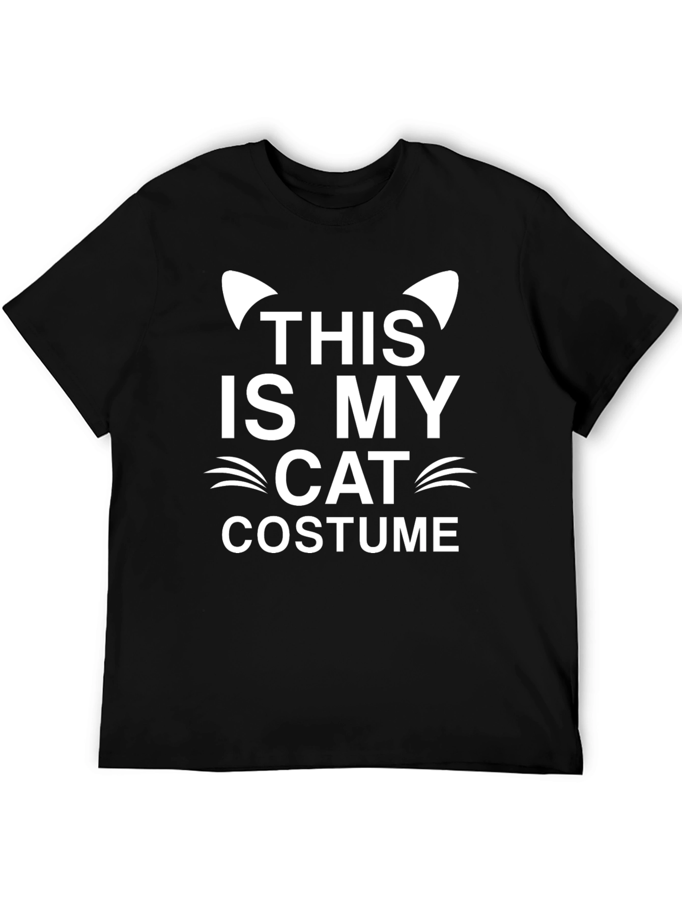 Black This Is My Cat Costume Funny Black T-Shirt view 5