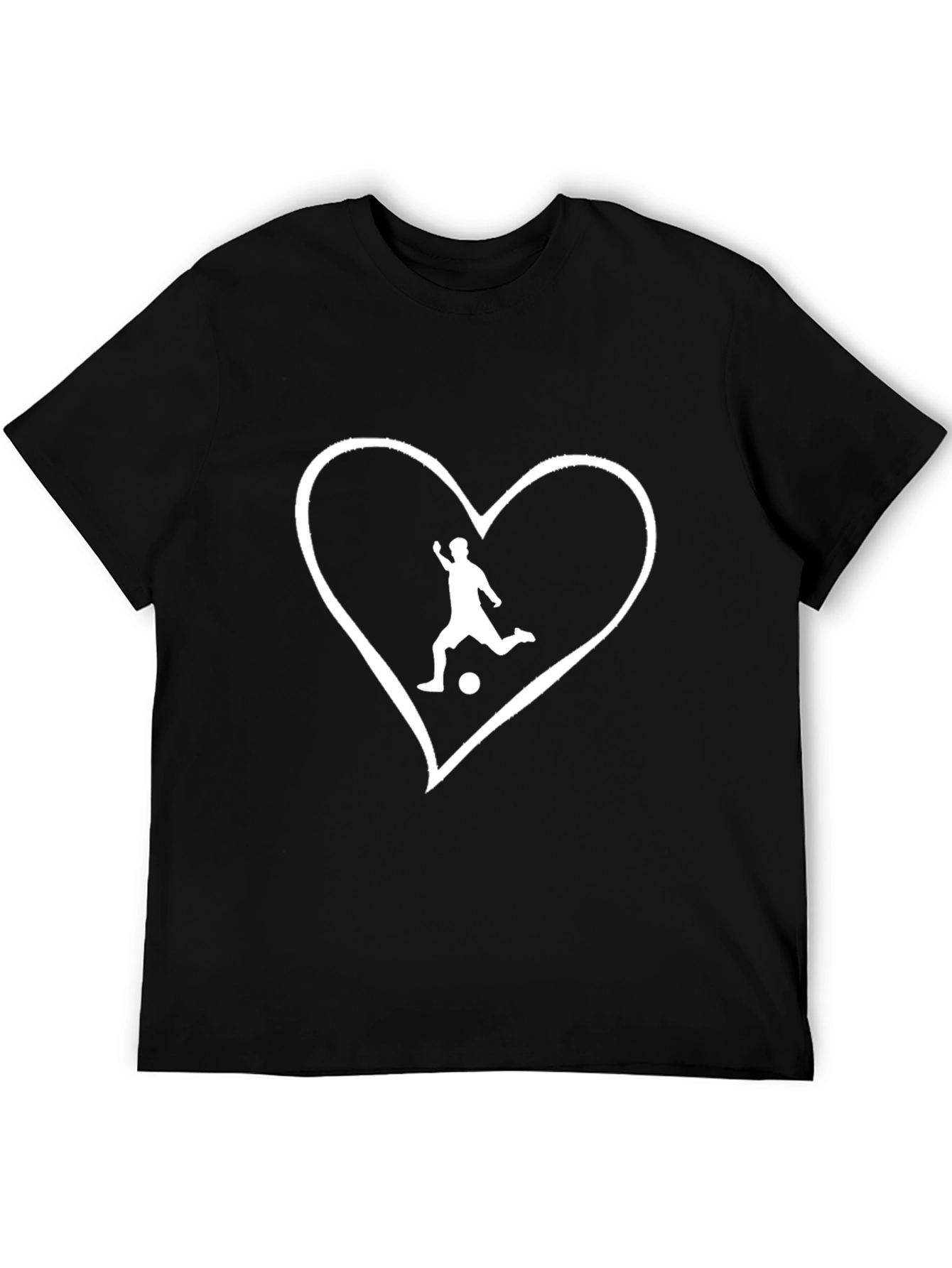 Black Soccer Love Graphic T-Shirt view 5