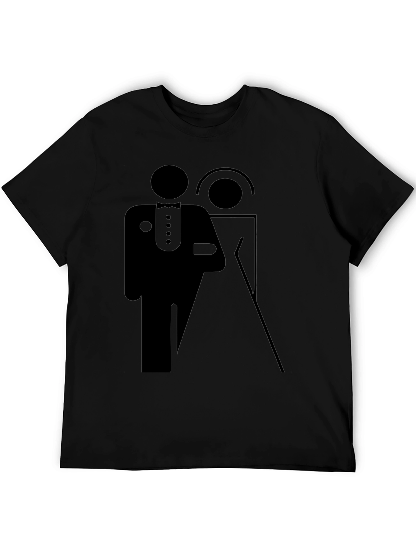 Black Bride and Groom Graphic Tee view 5