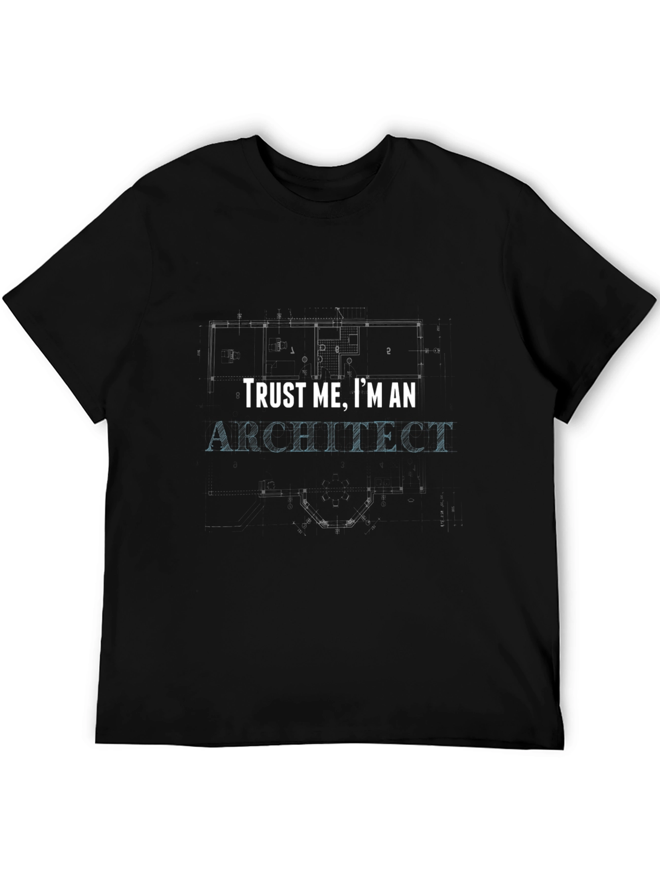 Black Trust Me I'm an Architect T-Shirt - Funny Architect Tee view 5