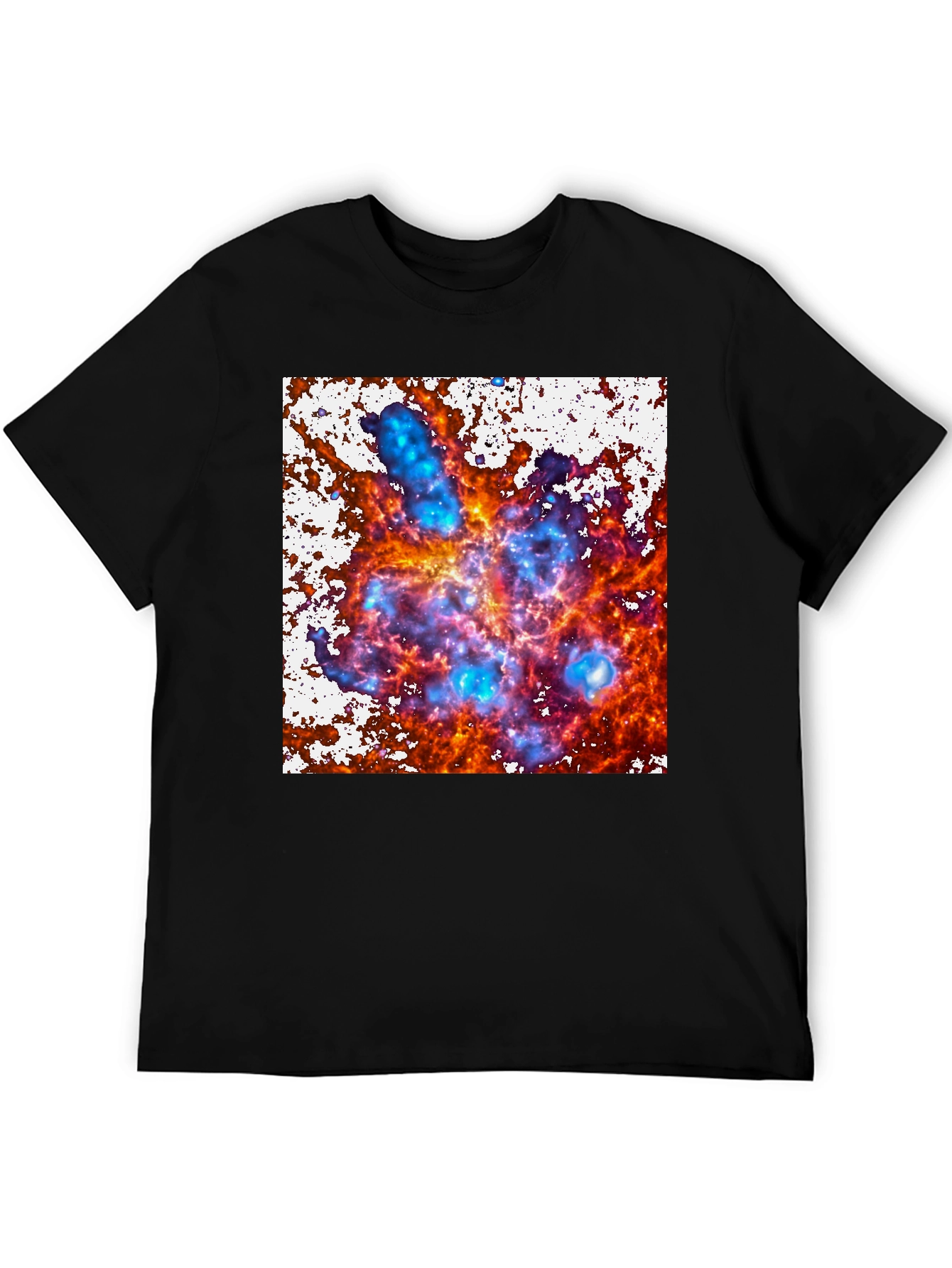 Black Nebula Print T-Shirt view 5