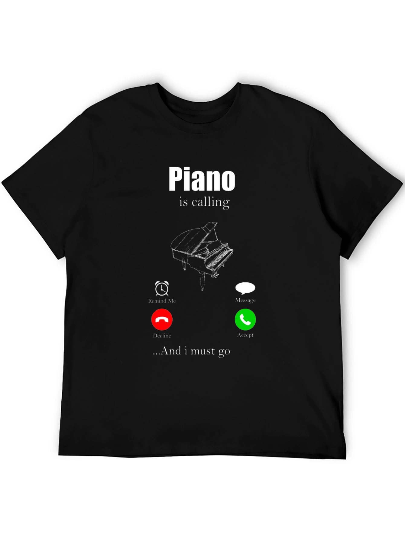 Piano Is Calling T-Shirt - Music Lover Tee - 5