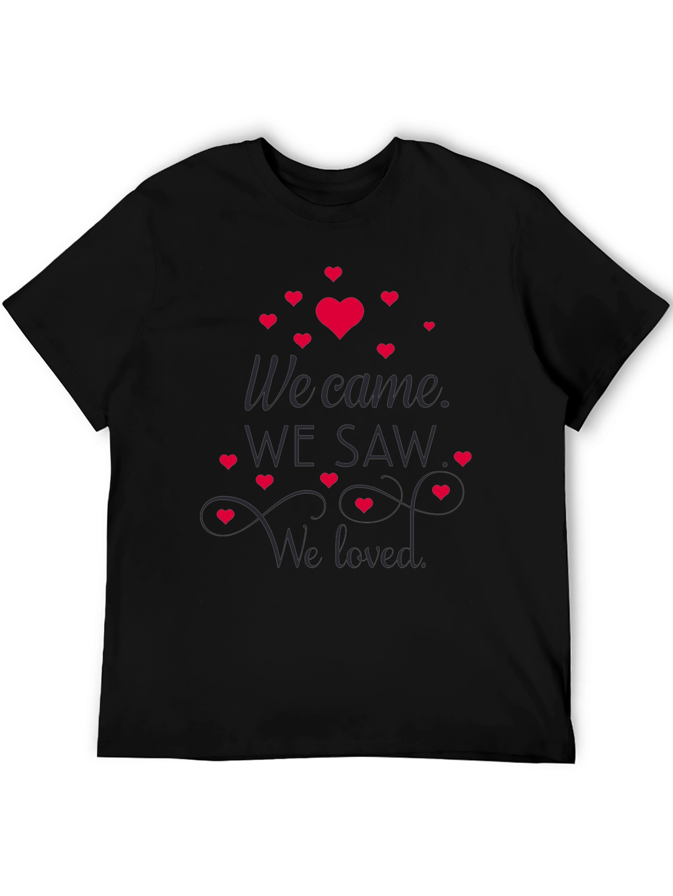 Black We Came We Saw We Loved Black Graphic T-Shirt view 5