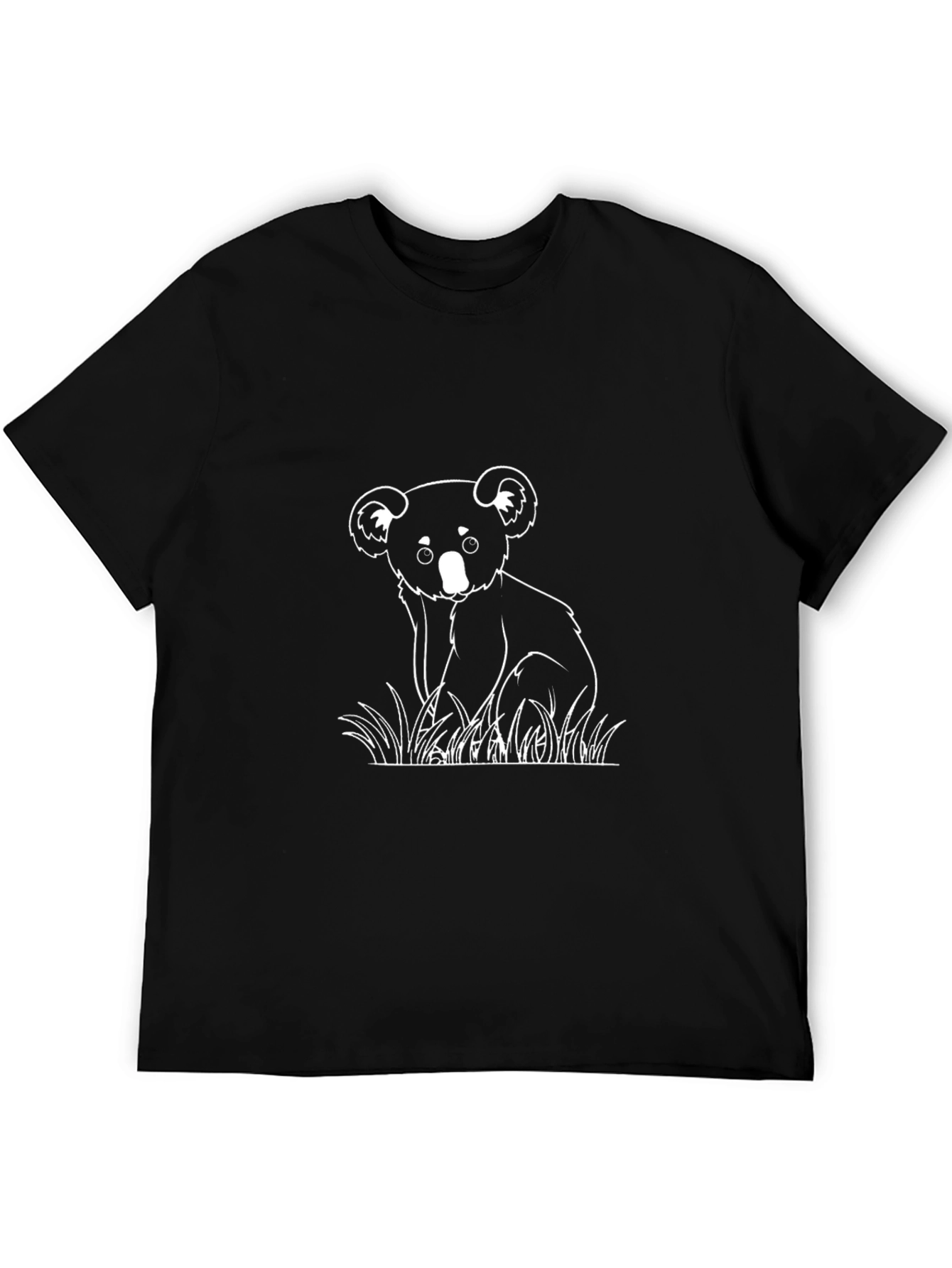 Black Koala Graphic T-Shirt - Black Cotton Blend view 5