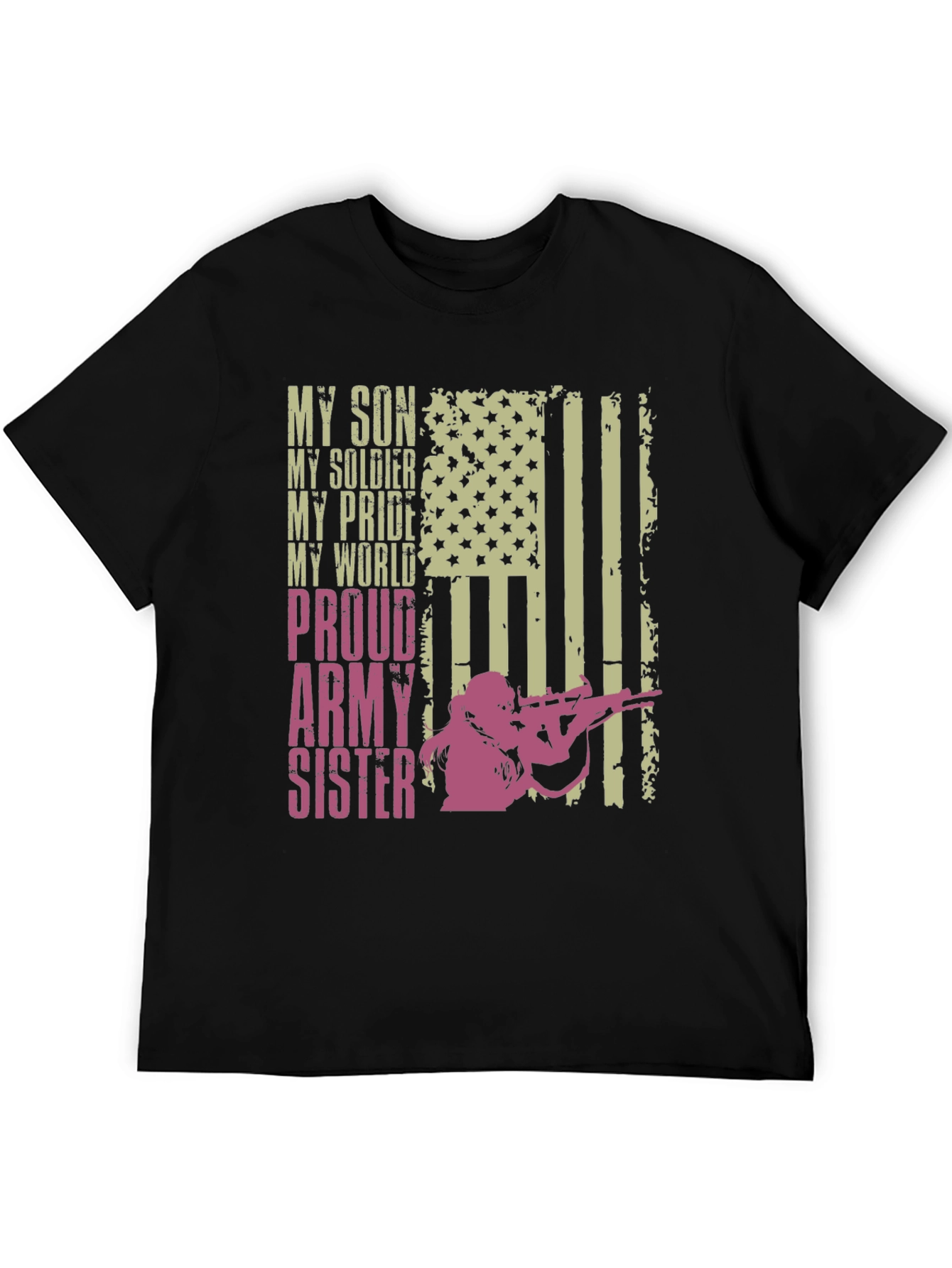 Black Proud Army Sister Graphic Tee view 5