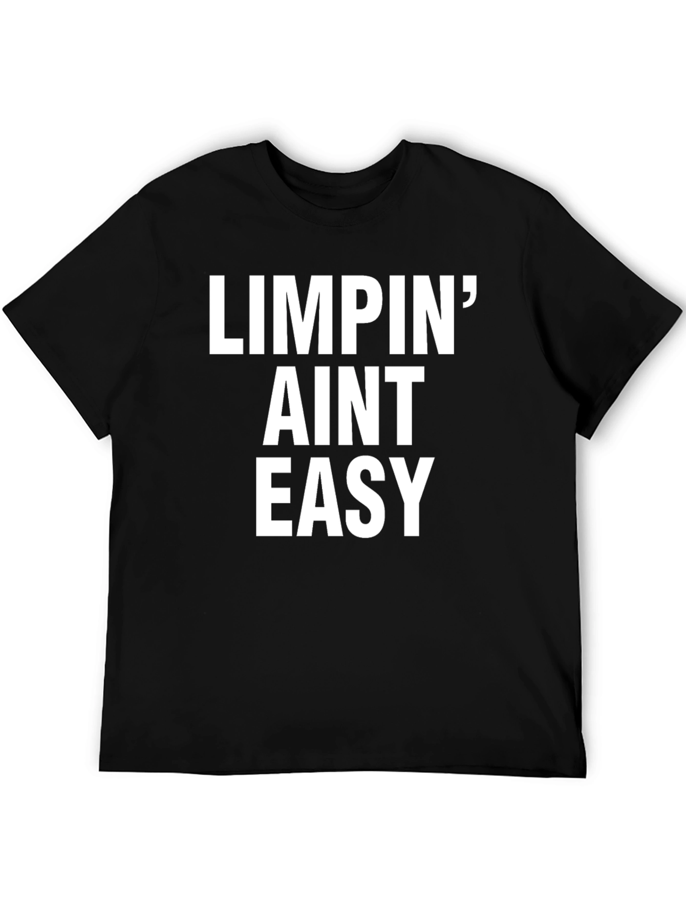 Black Limpin' Ain't Easy Black Graphic Tee view 5