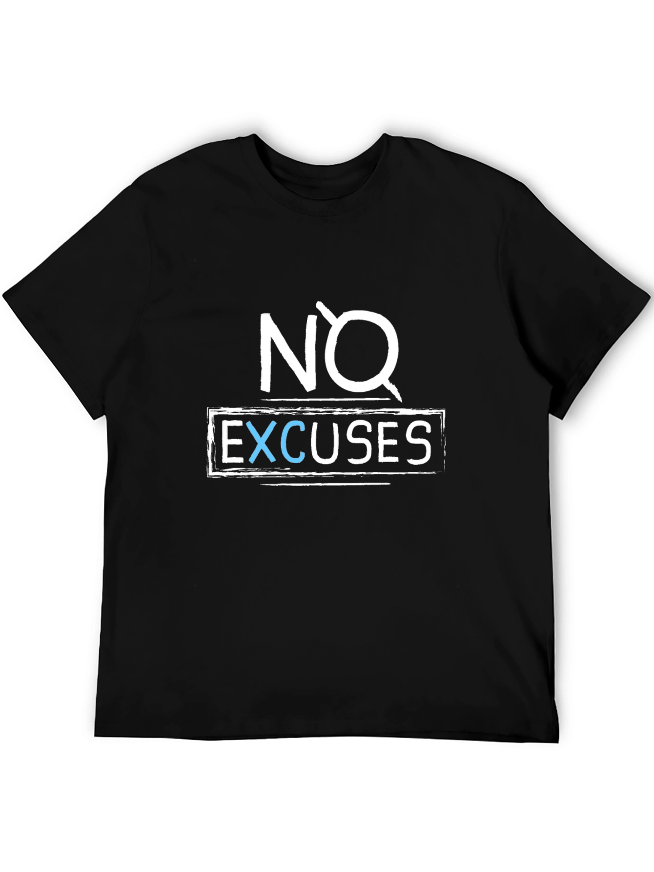 Black No Excuses Black Graphic T-Shirt view 5