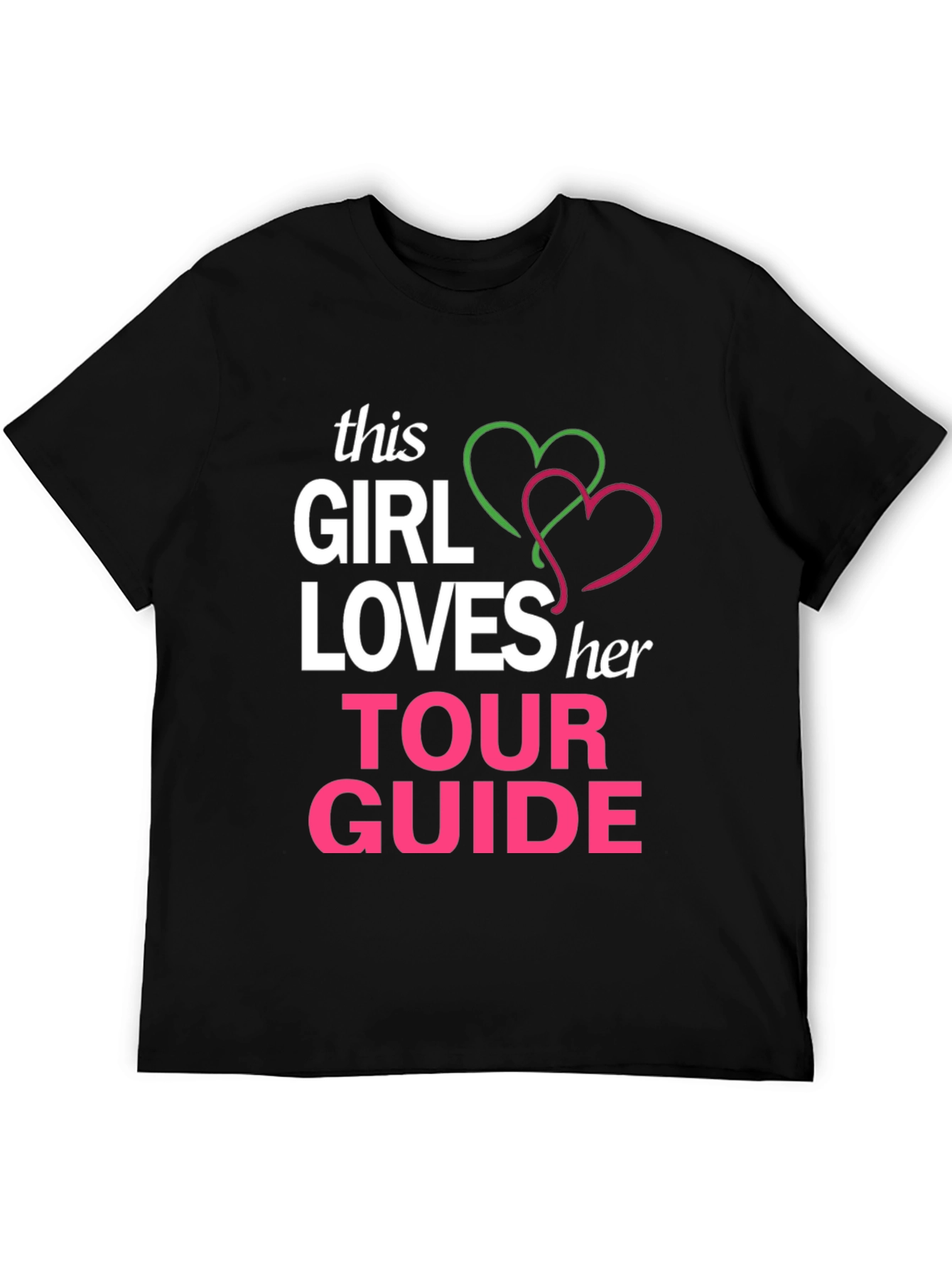 Black Tour Guide Love T-Shirt - Fun Graphic Tee view 5
