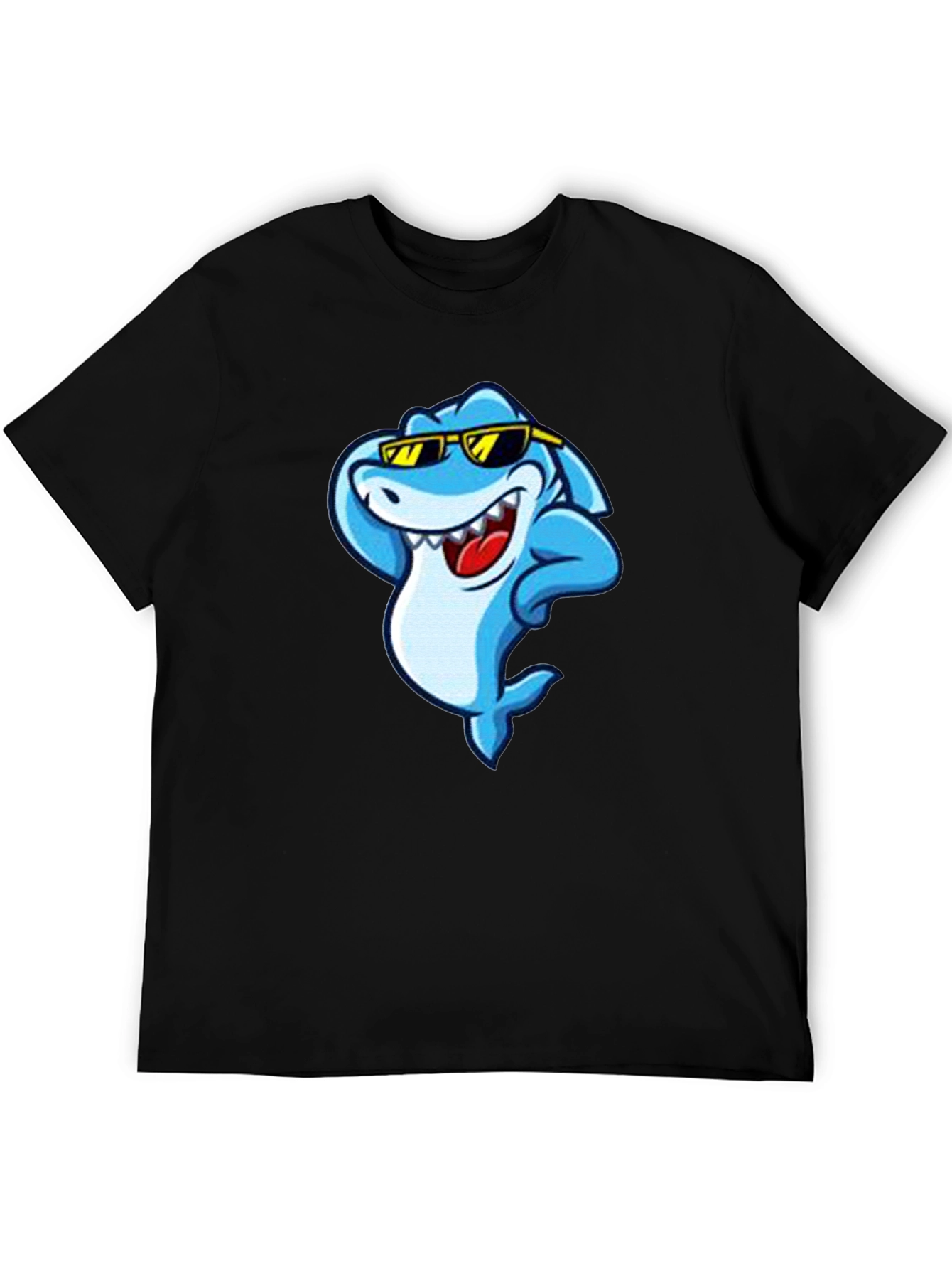 Cool Shark Graphic Tee - Black Cotton T-Shirt - 5