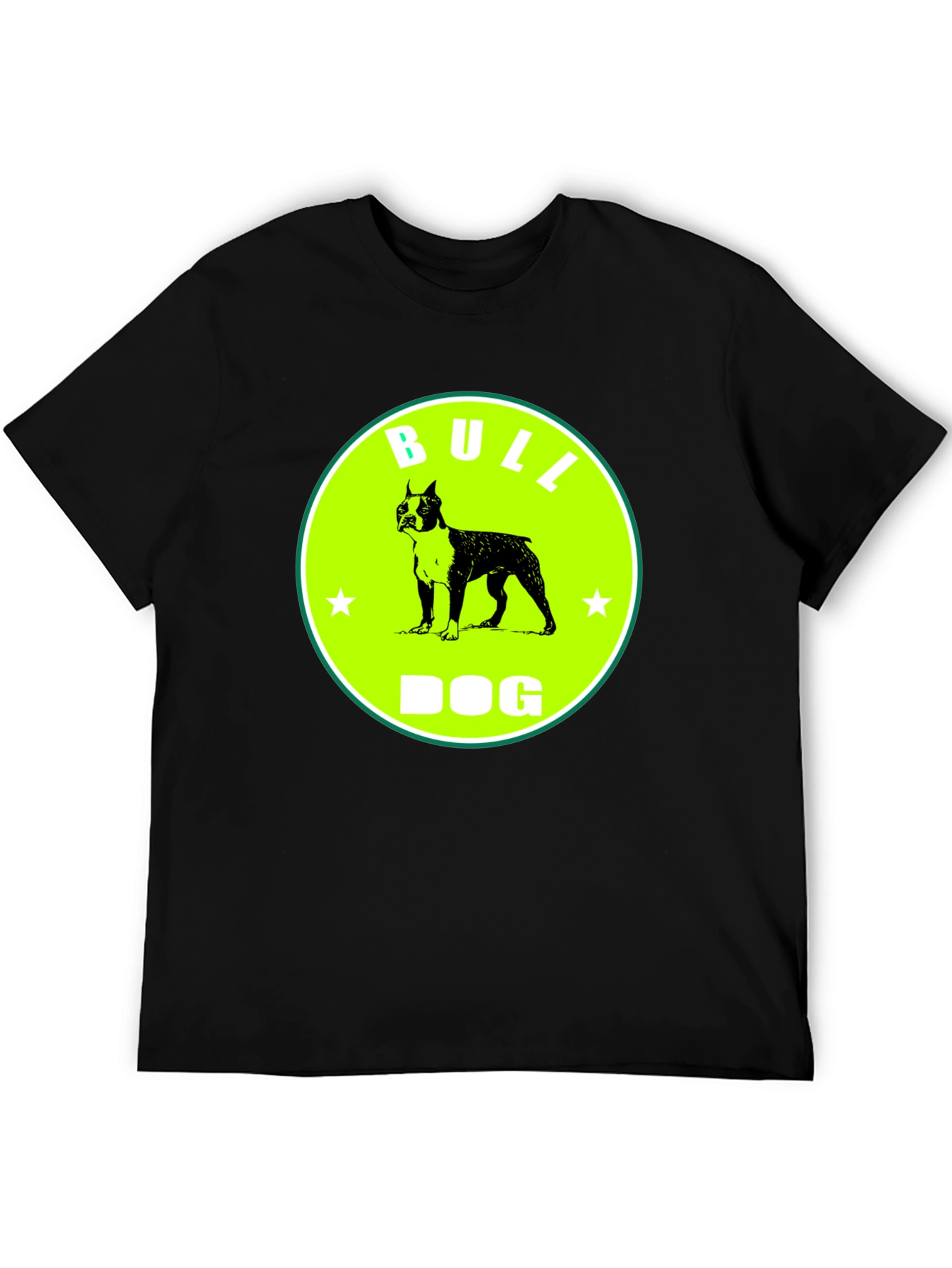 Black Bull Dog Graphic Tee - Novelty T-Shirt view 5