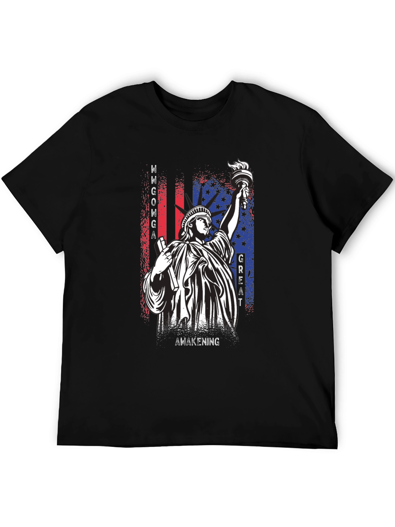 Black MAGA Statue of Liberty Graphic Tee view 5