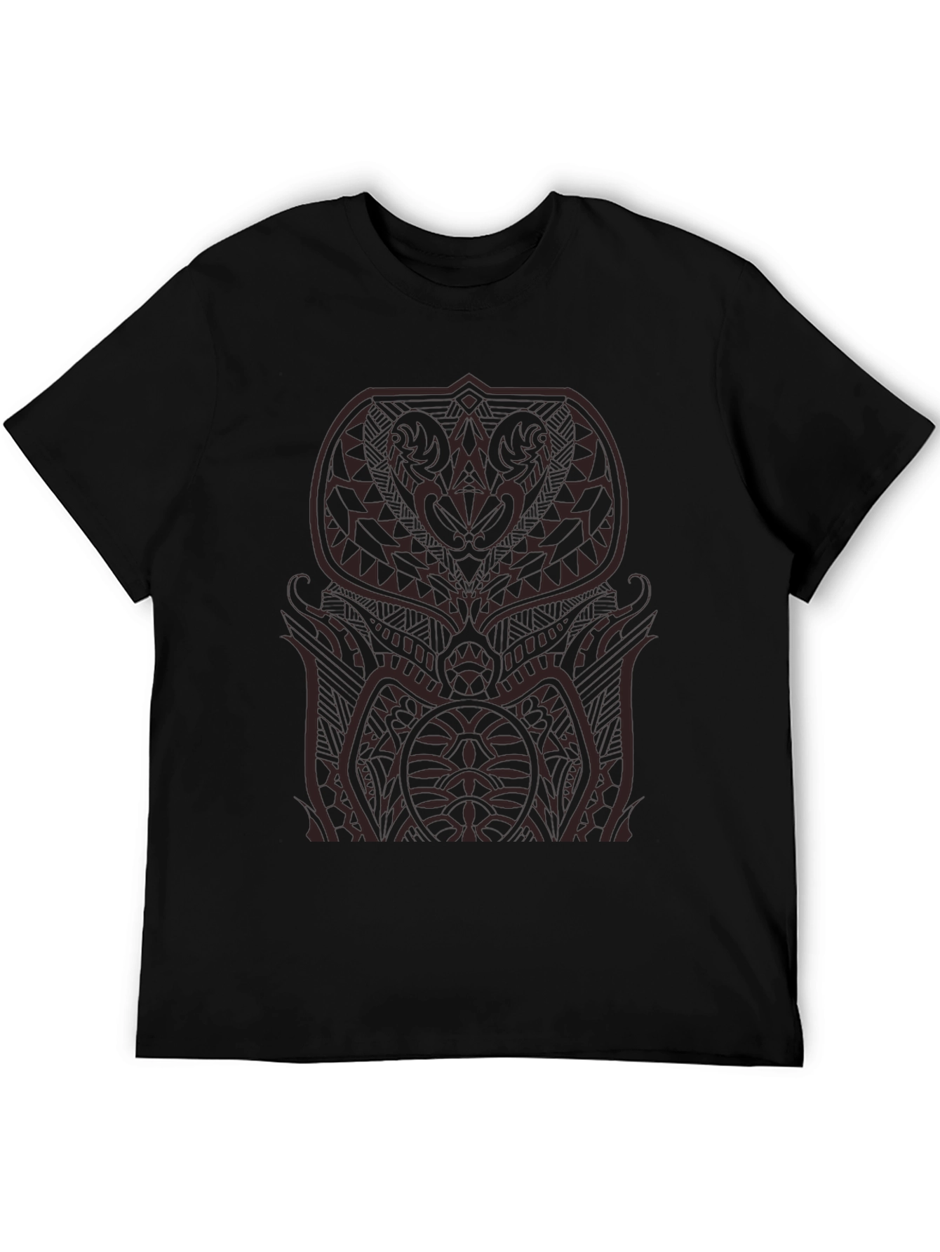 Black Tribal Tattoo Graphic Black Tee - Unique Design view 5