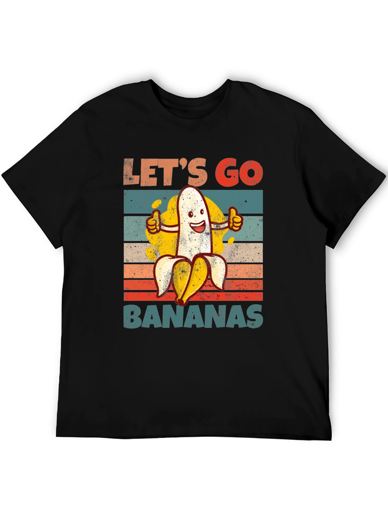 Black Let's Go Bananas Graphic T-Shirt view 5
