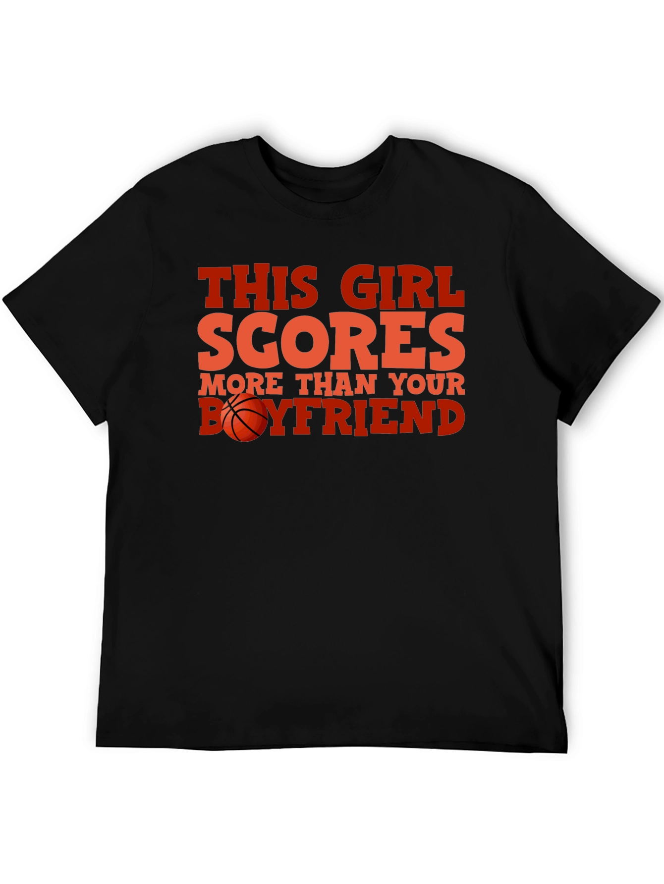 Black This Girl Scores Basketball Graphic Tee view 5