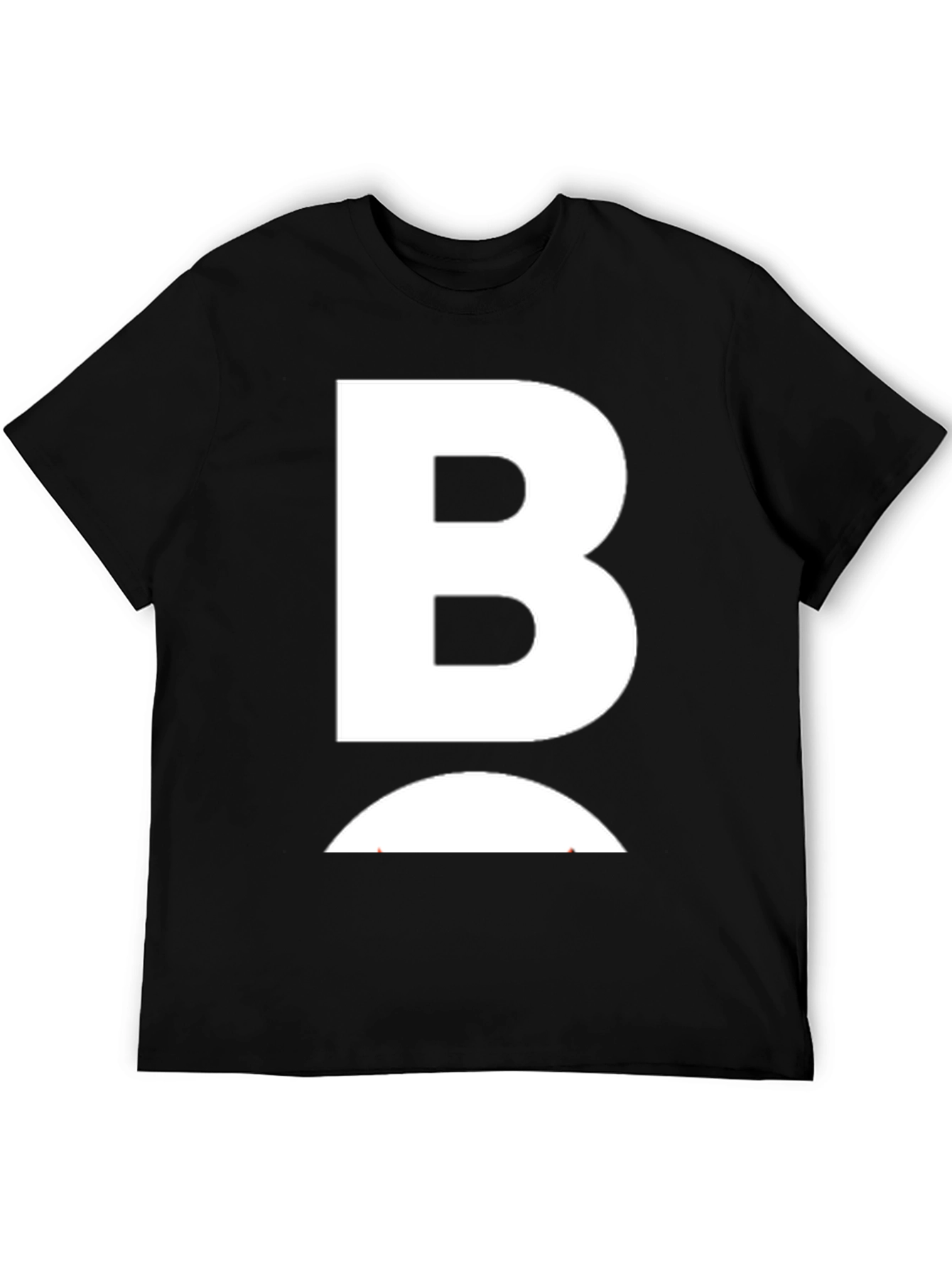 Black Bold B Graphic Tee - Stylish Black Cotton T-Shirt view 5
