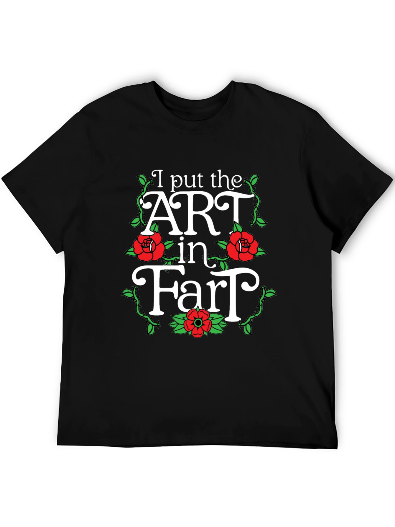 Black I Put the ART in Fart T-Shirt view 5
