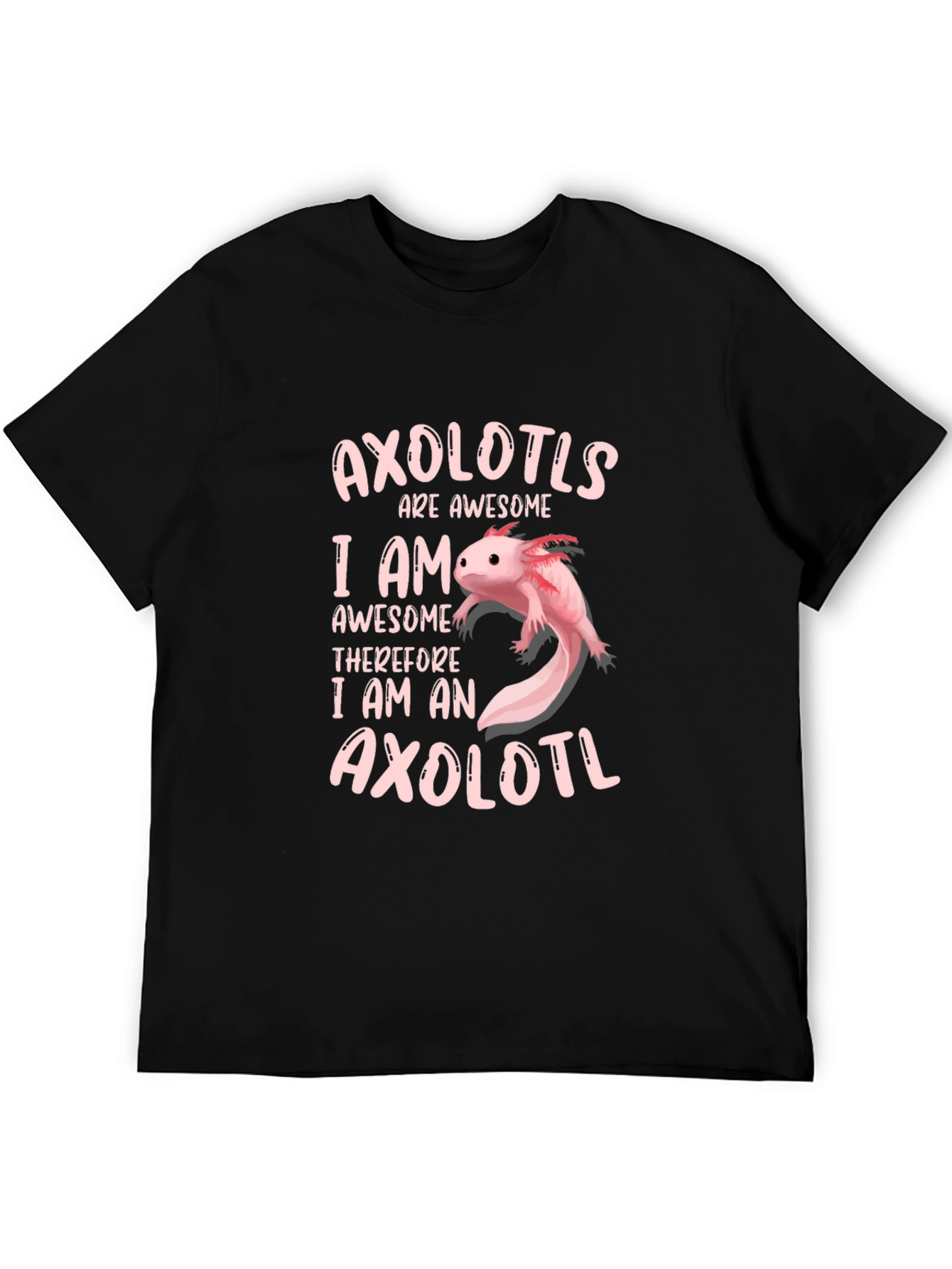 Black Axolotl Awesome T-Shirt view 5