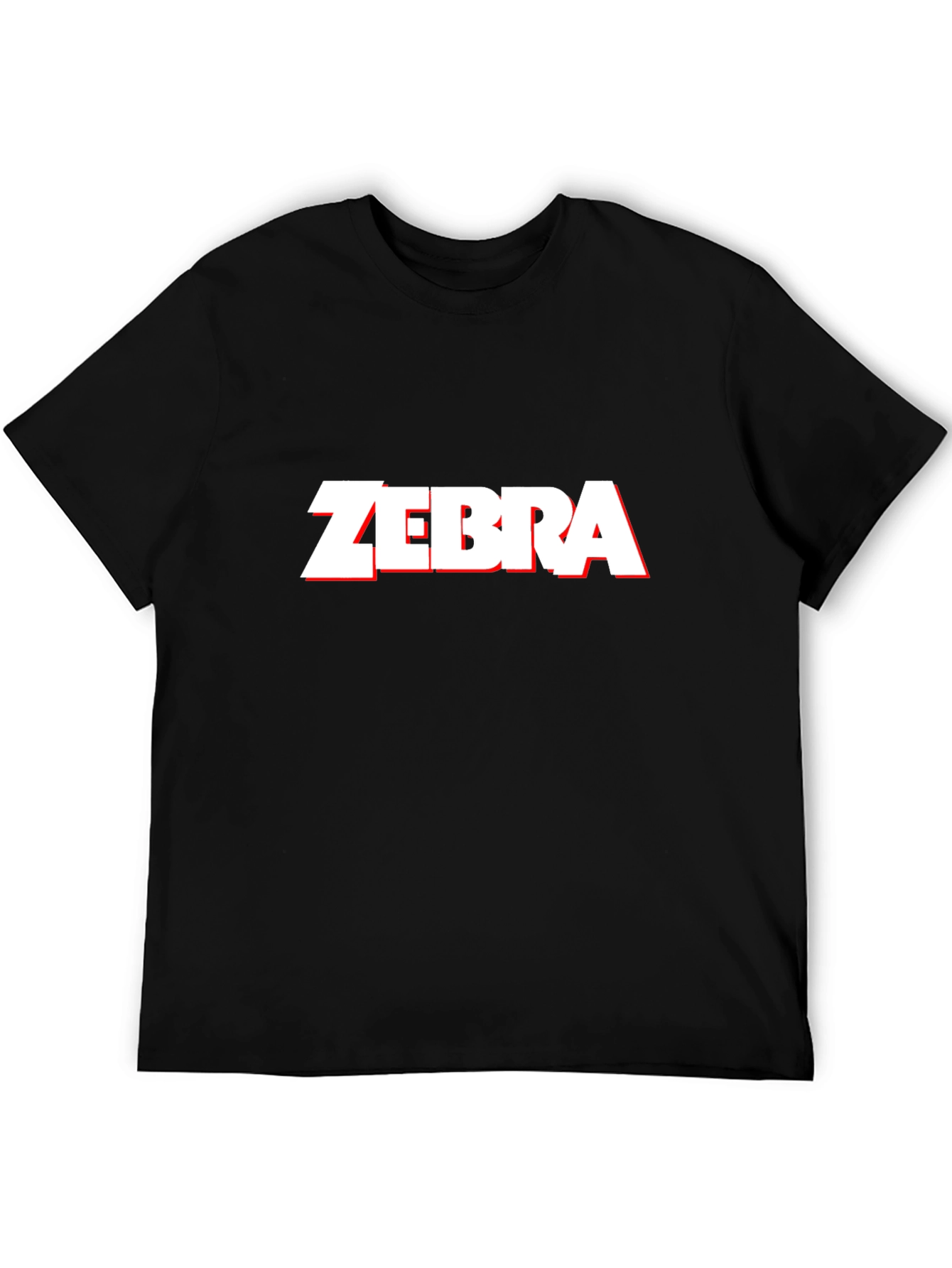 Black Bold "ZEBRA" Graphic Tee - Classic Black Comfort view 5