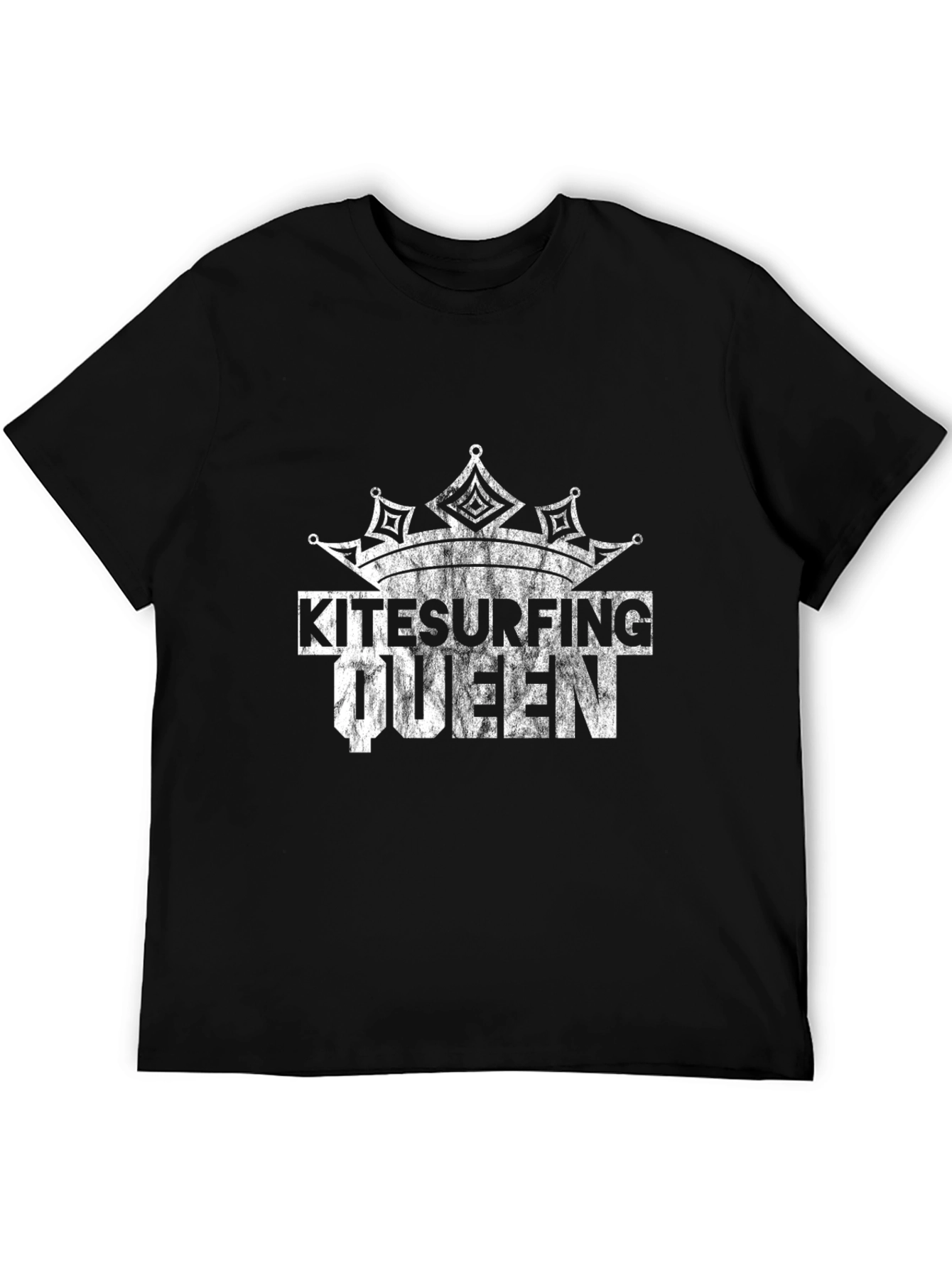 Black Kitesurfing Queen Black T-Shirt view 5