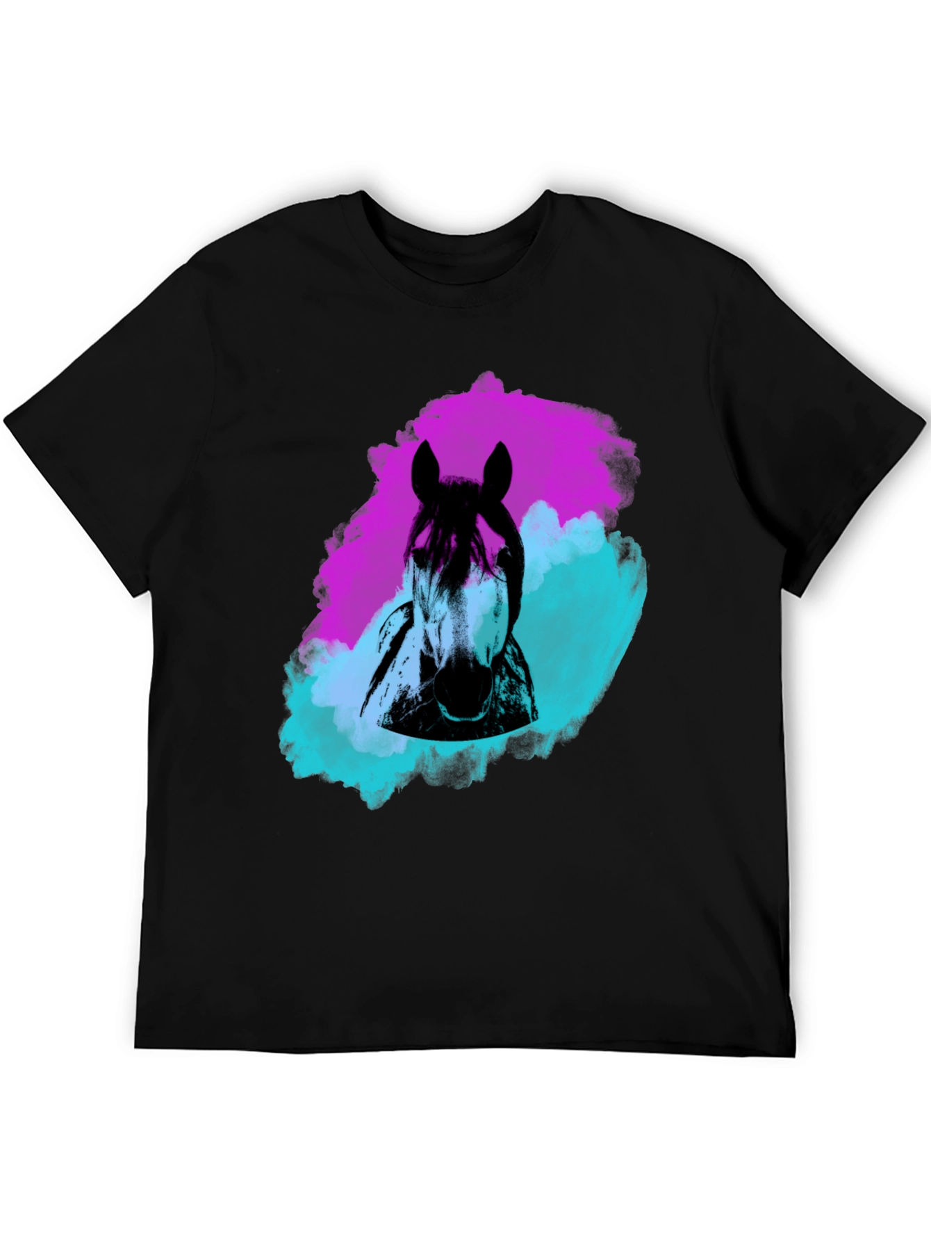 Black Horse Graphic Tee - Artistic Style view 5
