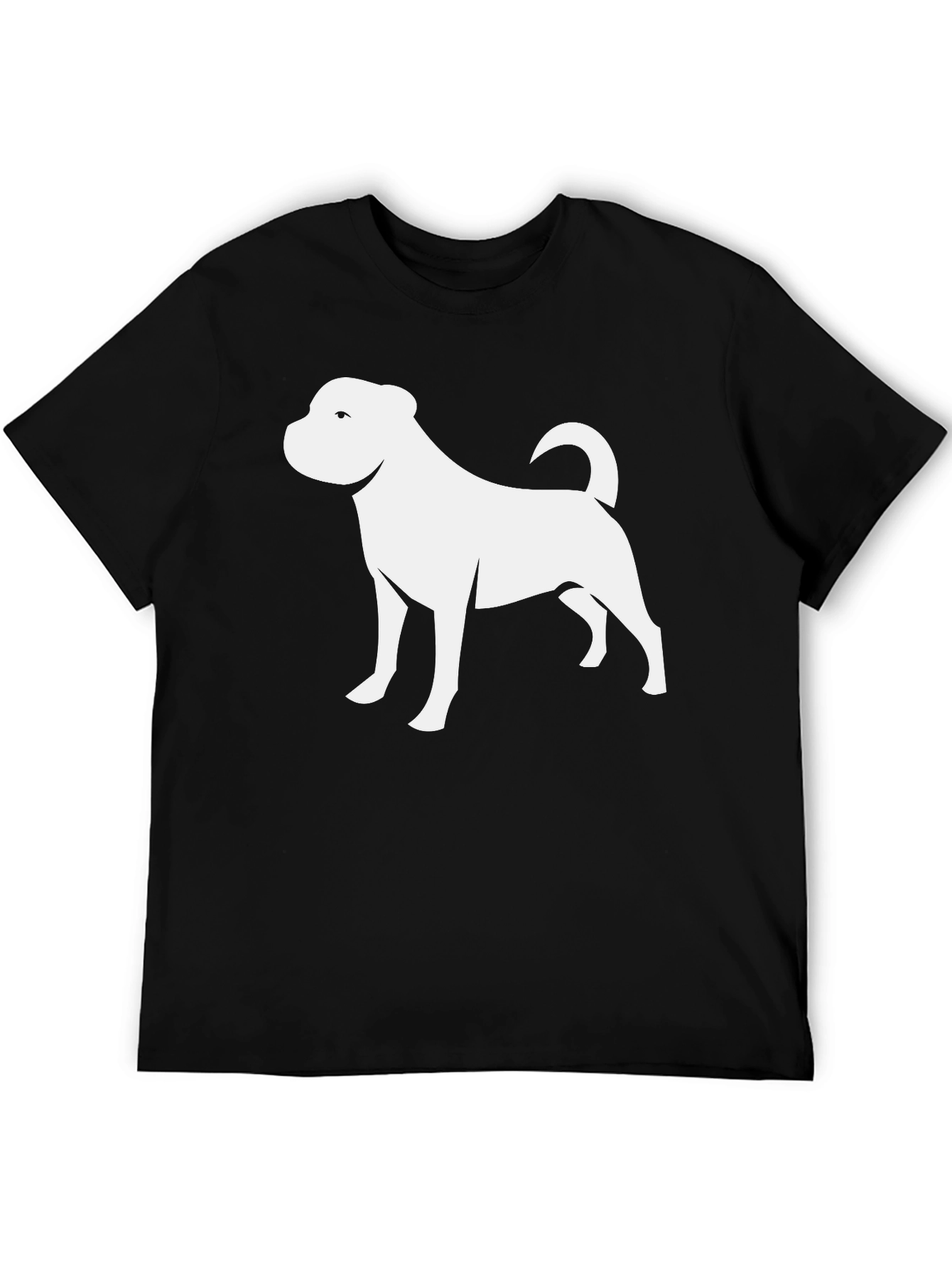 Black Dog Silhouette Graphic Tee - Black Unisex T-Shirt view 5
