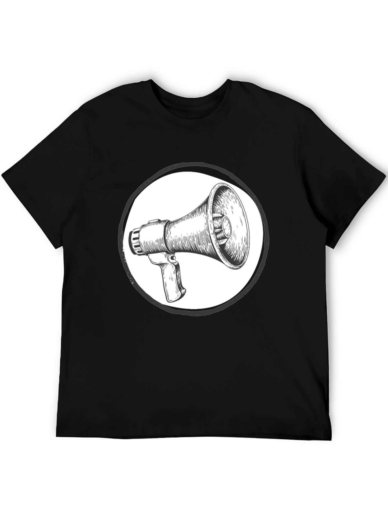 Black Megaphone Graphic Tee - Speak Up! view 5