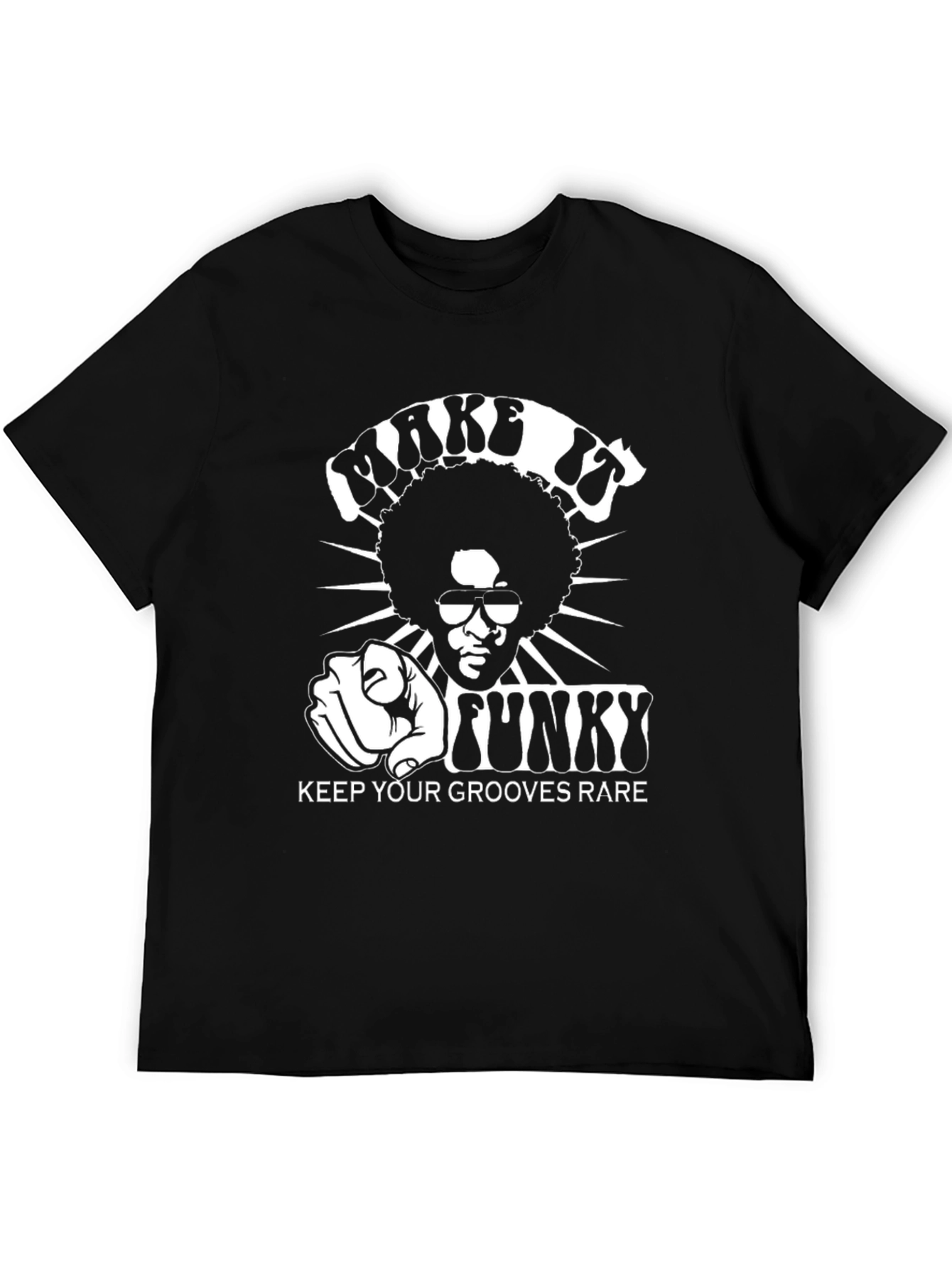 Black Funky Grooves Graphic T-Shirt - Black view 5