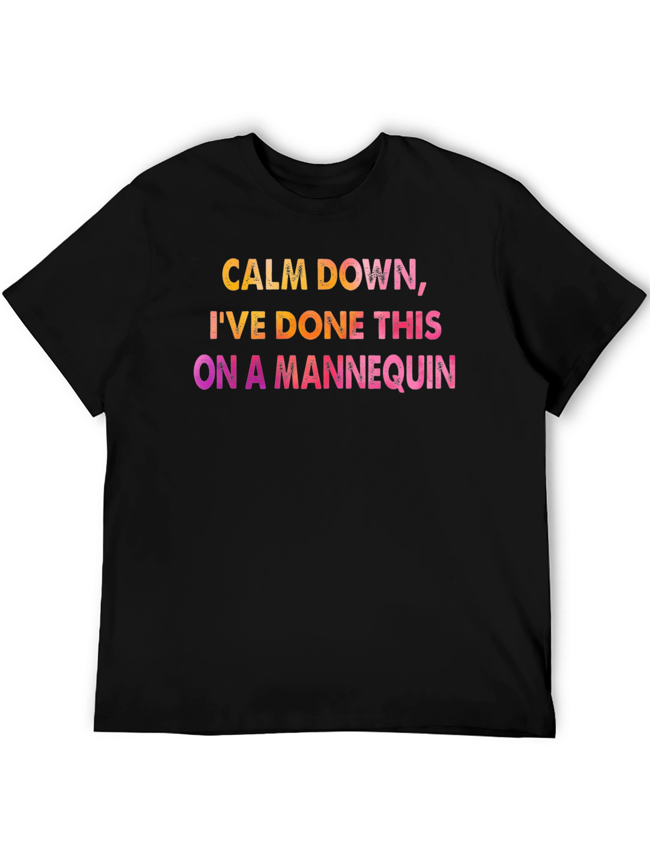 Black Calm Down Mannequin Tee view 5