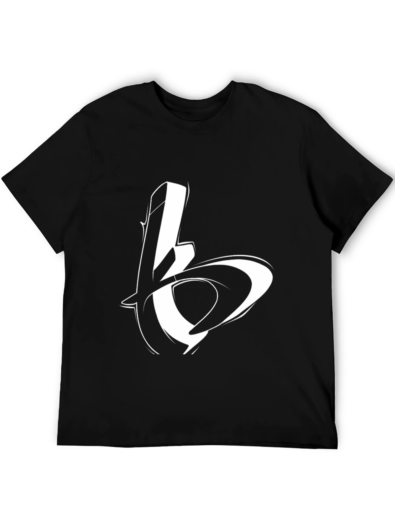 Black Bold Graphic Tee - Stylish Black Cotton Blend view 5