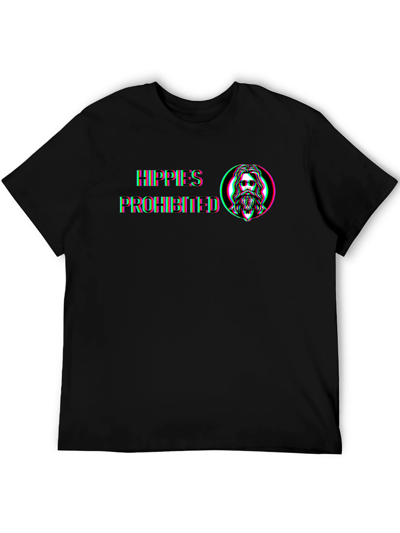 Black Hippie's Prohibited Graphic Tee - Black T-Shirt view 5