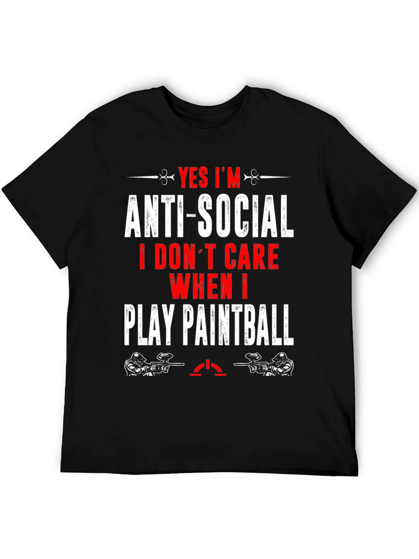 Black Anti-Social Paintball T-Shirt - Play Anytime! view 5
