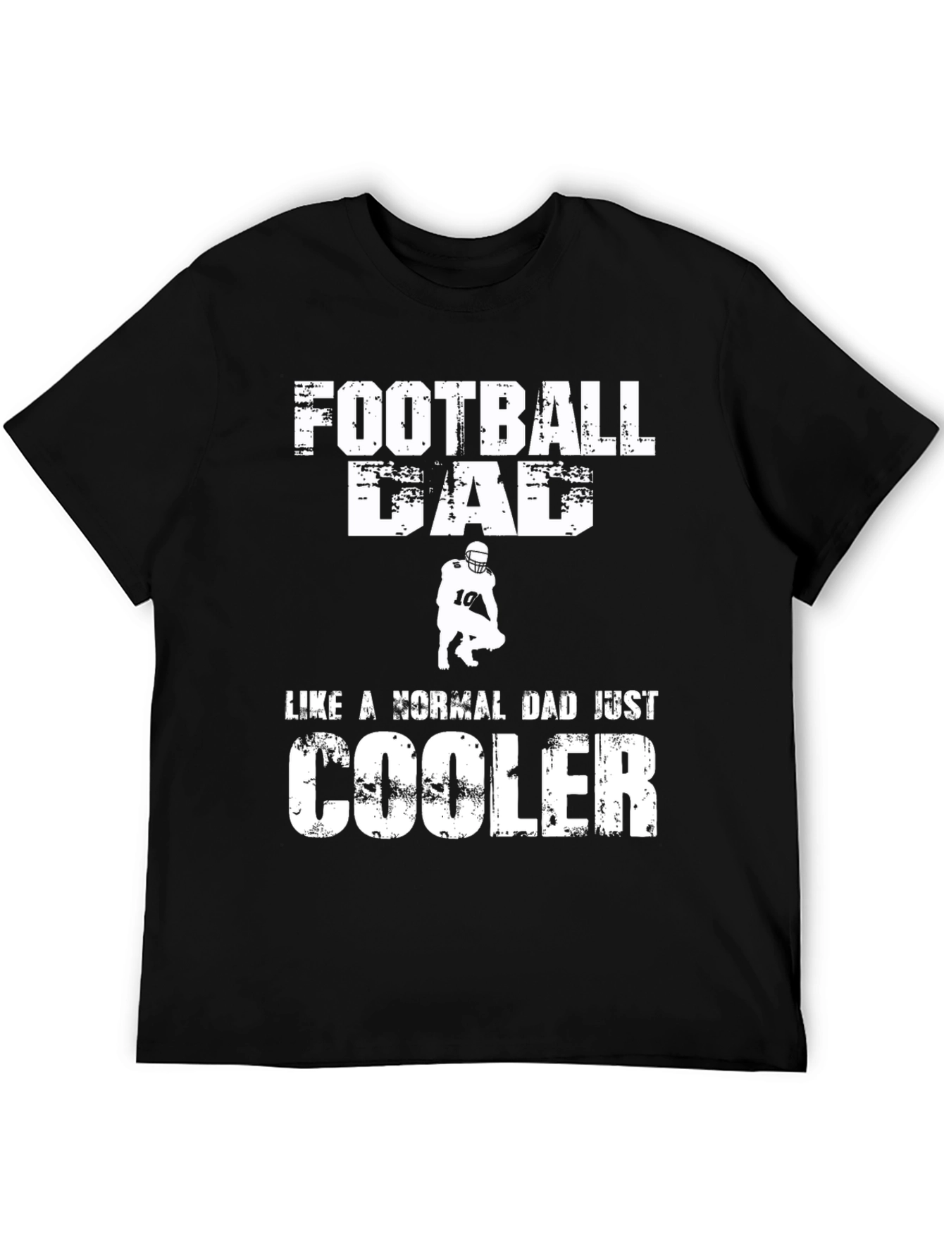 Black Football Dad T-Shirt - Cooler Than Normal view 5