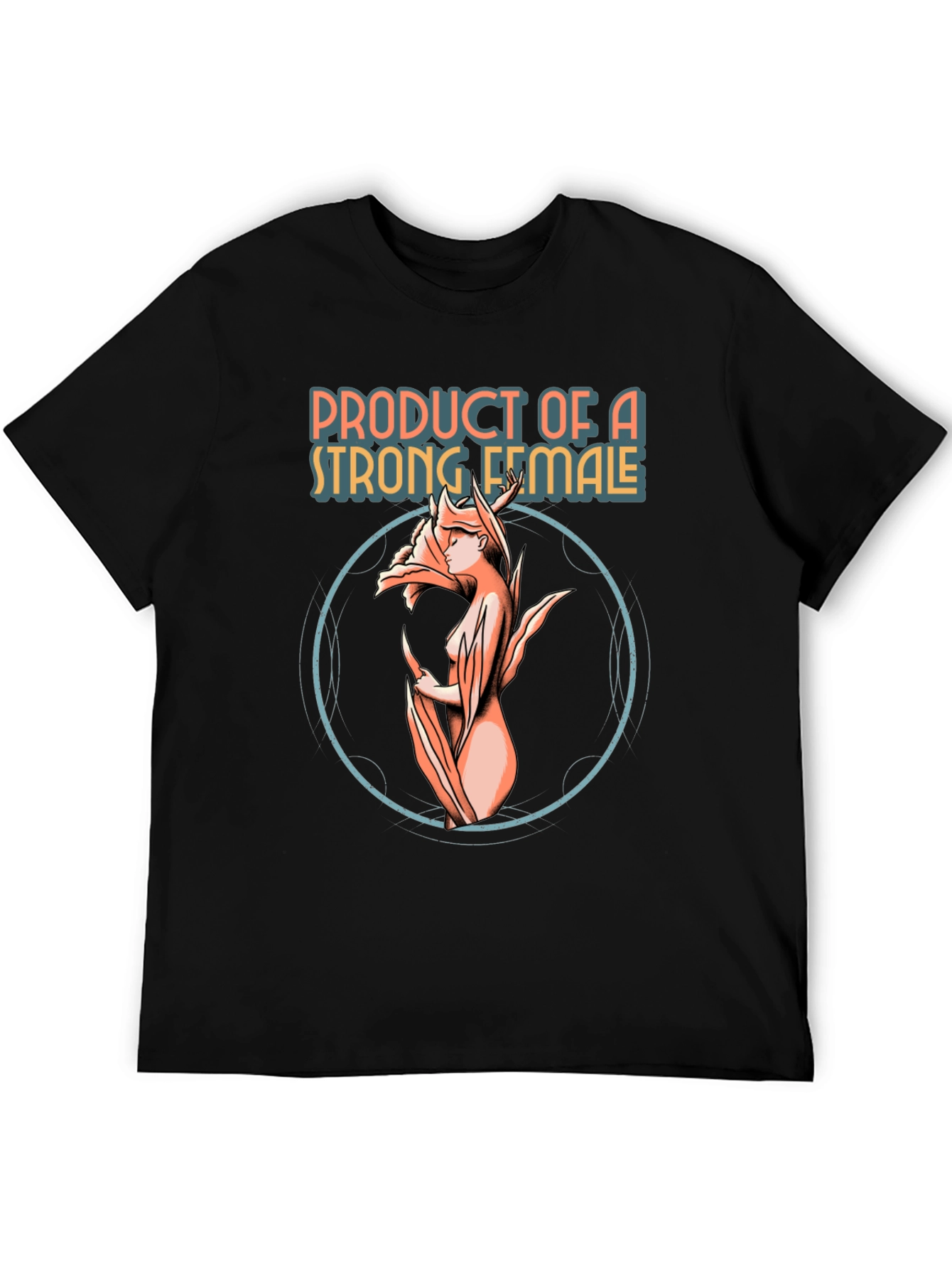 Black Strong Female Graphic Tee - Unique Design view 5